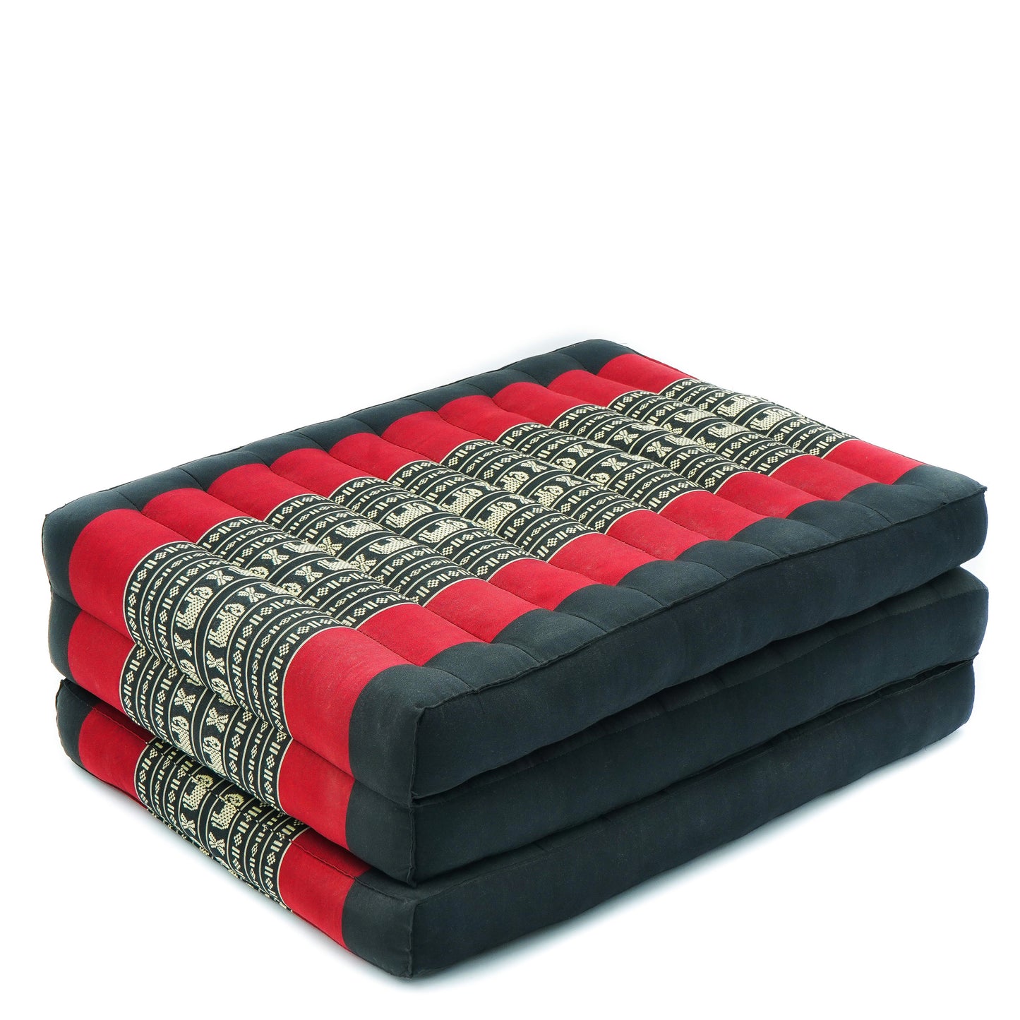 Kapok Folding Mattress – Thick Cotton Padded Guest Bed for Home, Sleeping & Mindfulness Corner, Sf13 - Red, Black, S: 79x20