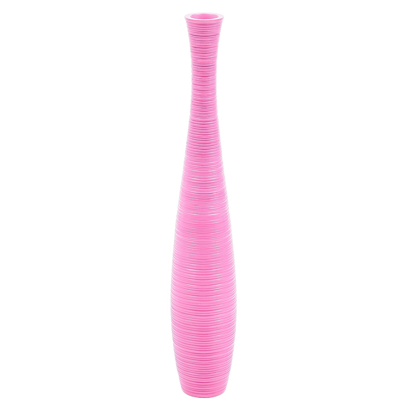 Large Mango Wood Floor Vase – Handcrafted Decorative Highlight from Thailand, 65 cm