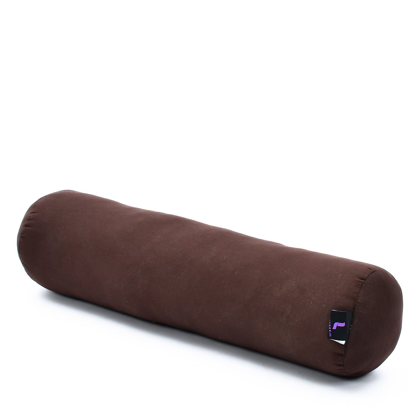 Yoga Roll Cushion – Compact Kapok Bolster & Meditation Pillow with Cotton Cover, Cl17 - Brown