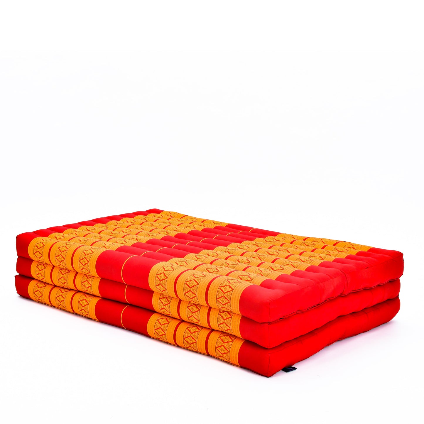 Kapok Folding Mattress – Thick Cotton Padded Guest Bed for Home, Sleeping & Mindfulness Corner, Sf02 - Orange, L: 200x100 cm