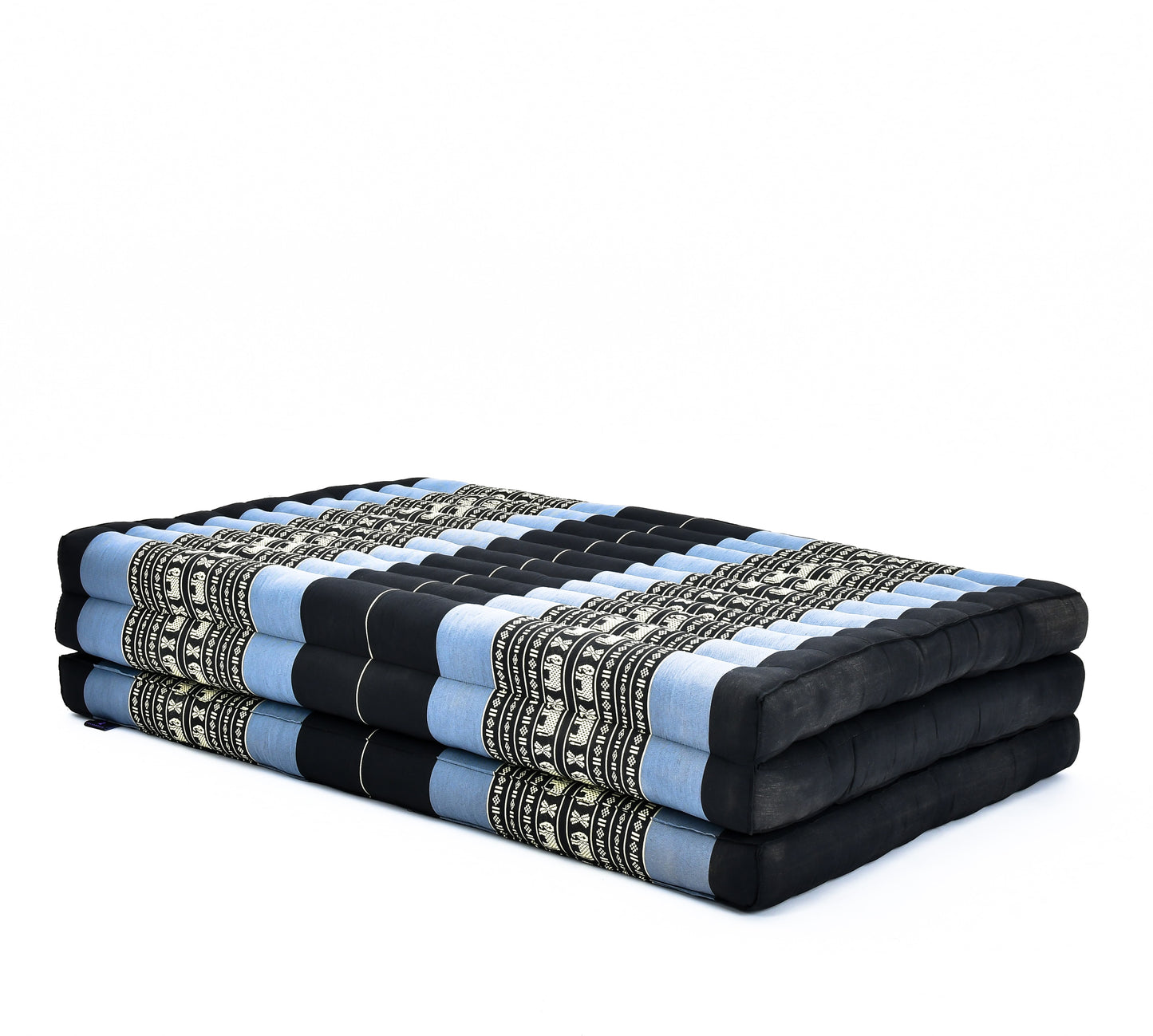 Kapok Folding Mattress – Thick Cotton Padded Guest Bed for Home, Sleeping & Mindfulness Corner, Sf15 - Blue, L: 200x100 cm