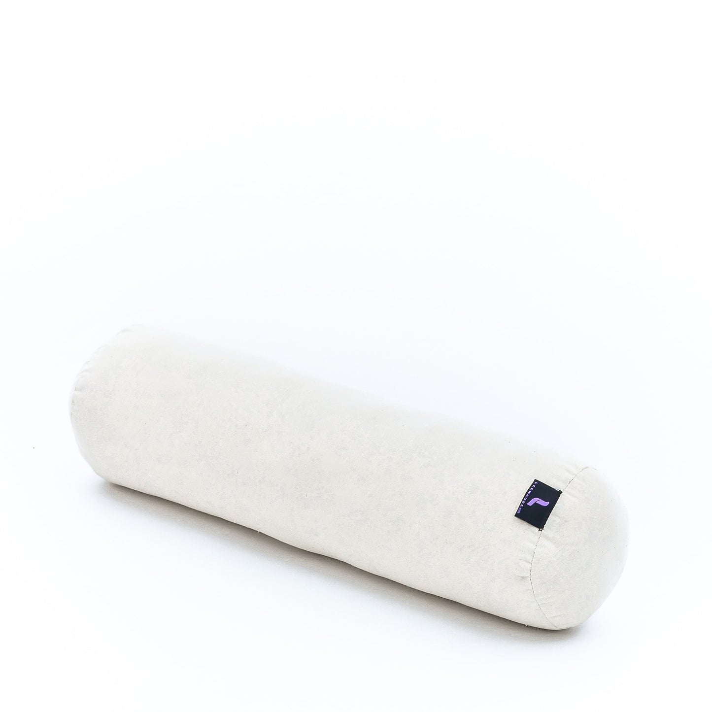 Yoga Roll Cushion – Compact Kapok Bolster & Meditation Pillow with Cotton Cover, Cl01 - Ecru