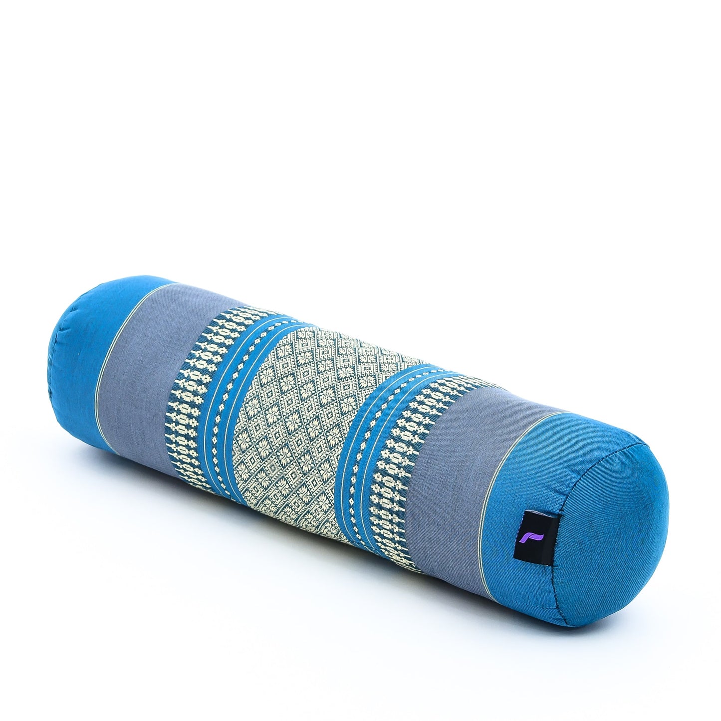 Yoga Roll Cushion – Compact Kapok Bolster & Meditation Pillow with Cotton Cover, Sf22 - Blue