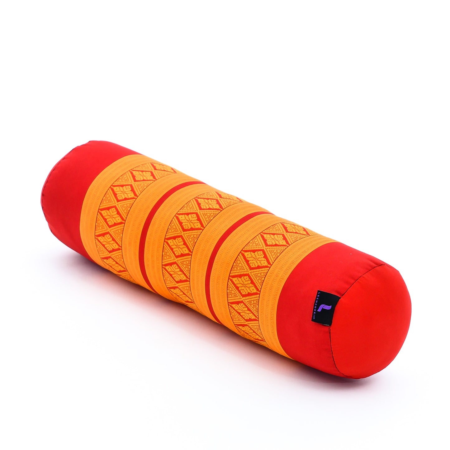 Yoga Roll Cushion – Compact Kapok Bolster & Meditation Pillow with Cotton Cover, Sf02 - Orange