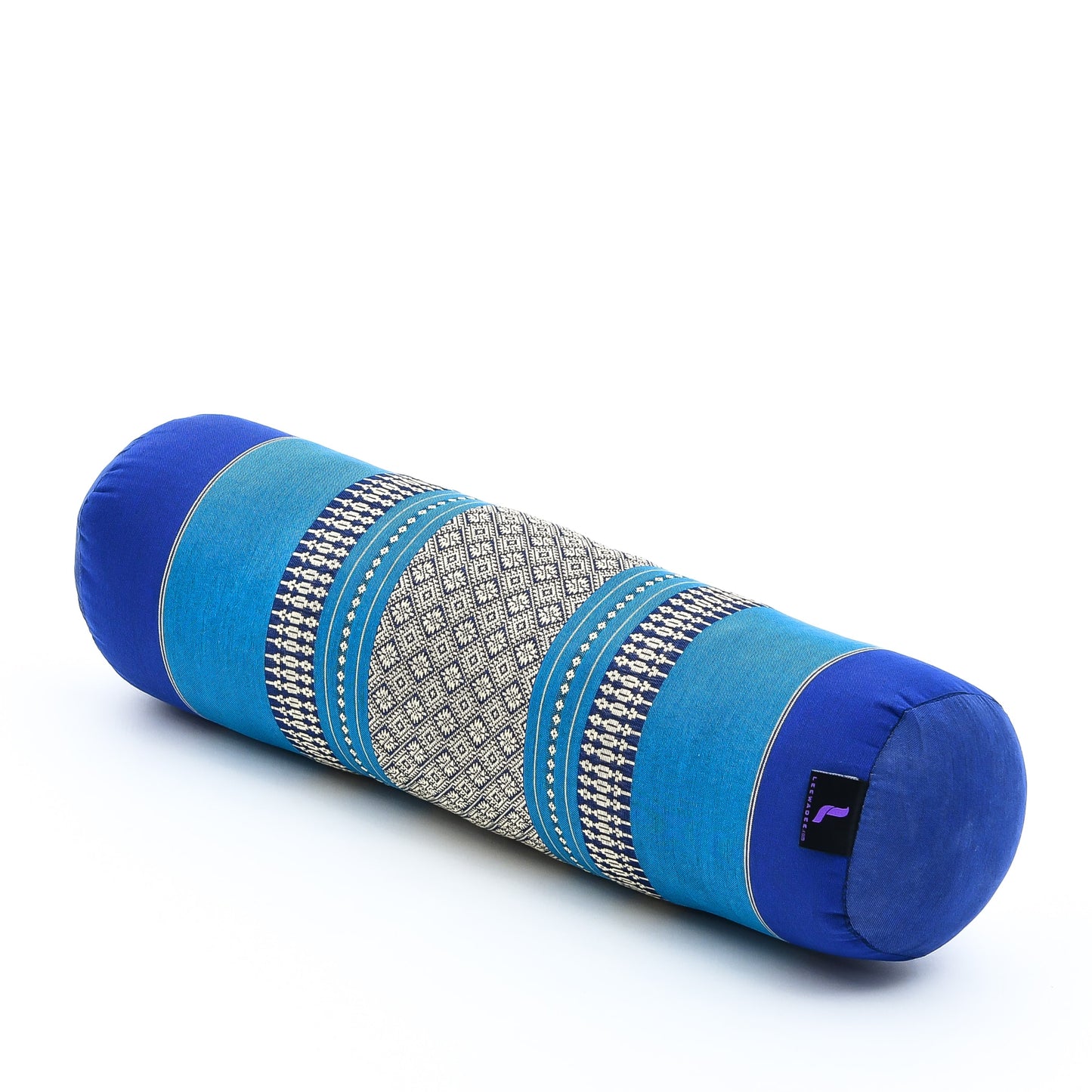 Yoga Roll Cushion – Compact Kapok Bolster & Meditation Pillow with Cotton Cover, Sf28 - Blue