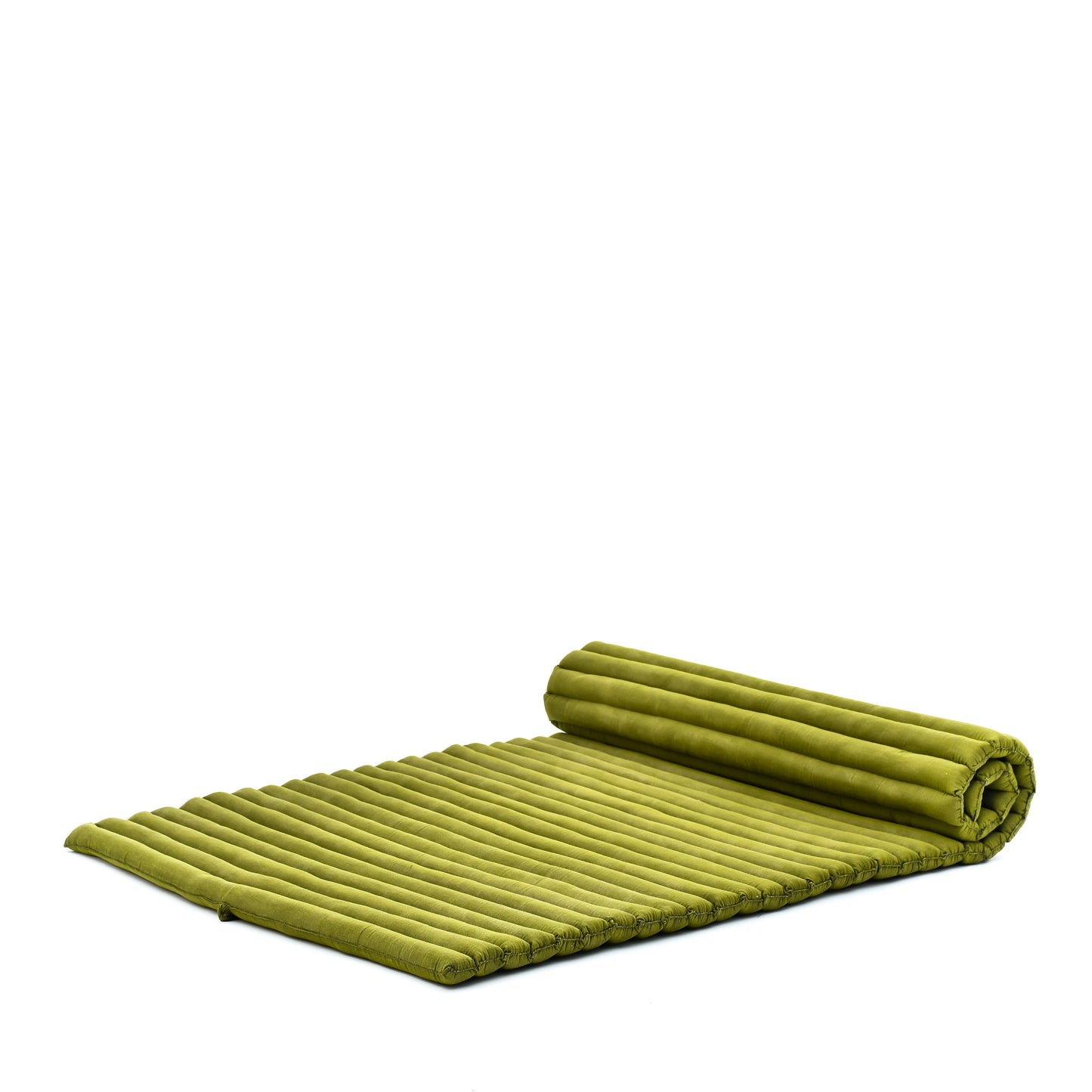 Kapok Roll-Up Mattress – Foldable Sleeping & Relax Mat with Cotton Cover for Home & Outdoor Use, Cl23 - Green, L: 190x100 cm