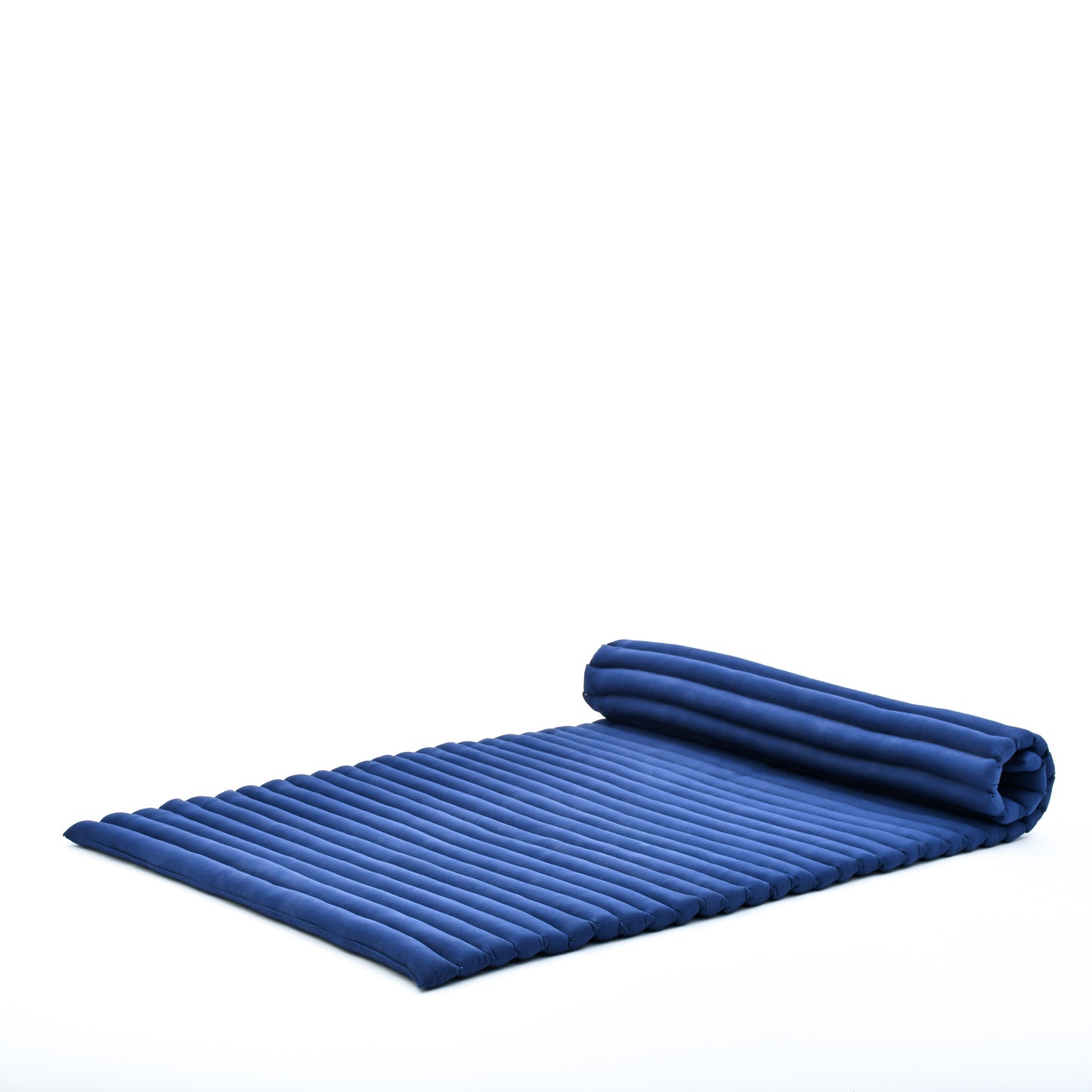 Kapok Roll-Up Mattress – Foldable Sleeping & Relax Mat with Cotton Cover for Home & Outdoor Use, Cl44 - blue, L: 190x100 cm