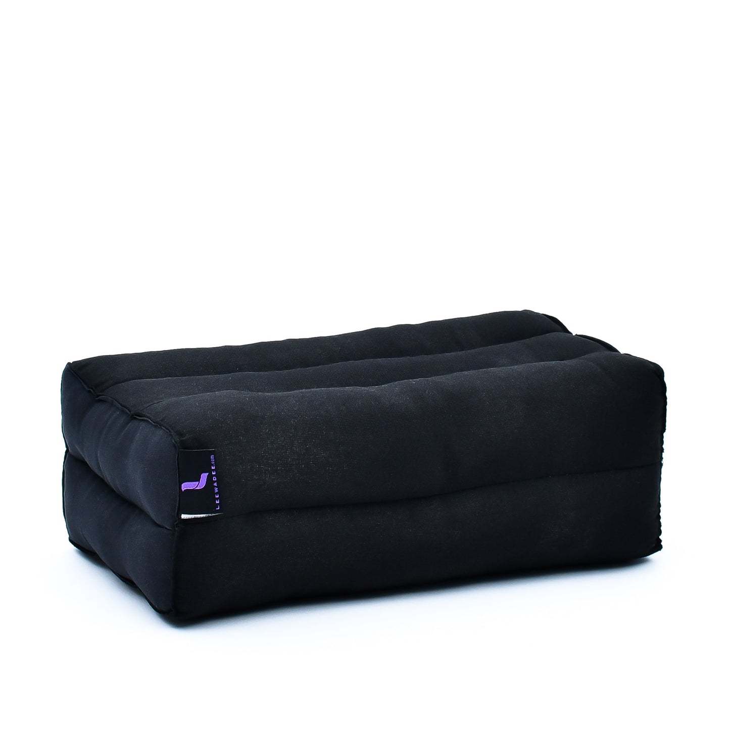 Kapok Yoga Block Cushion – Firm Meditation & Yoga Cushion with Cotton Cover, Cl02 - Black