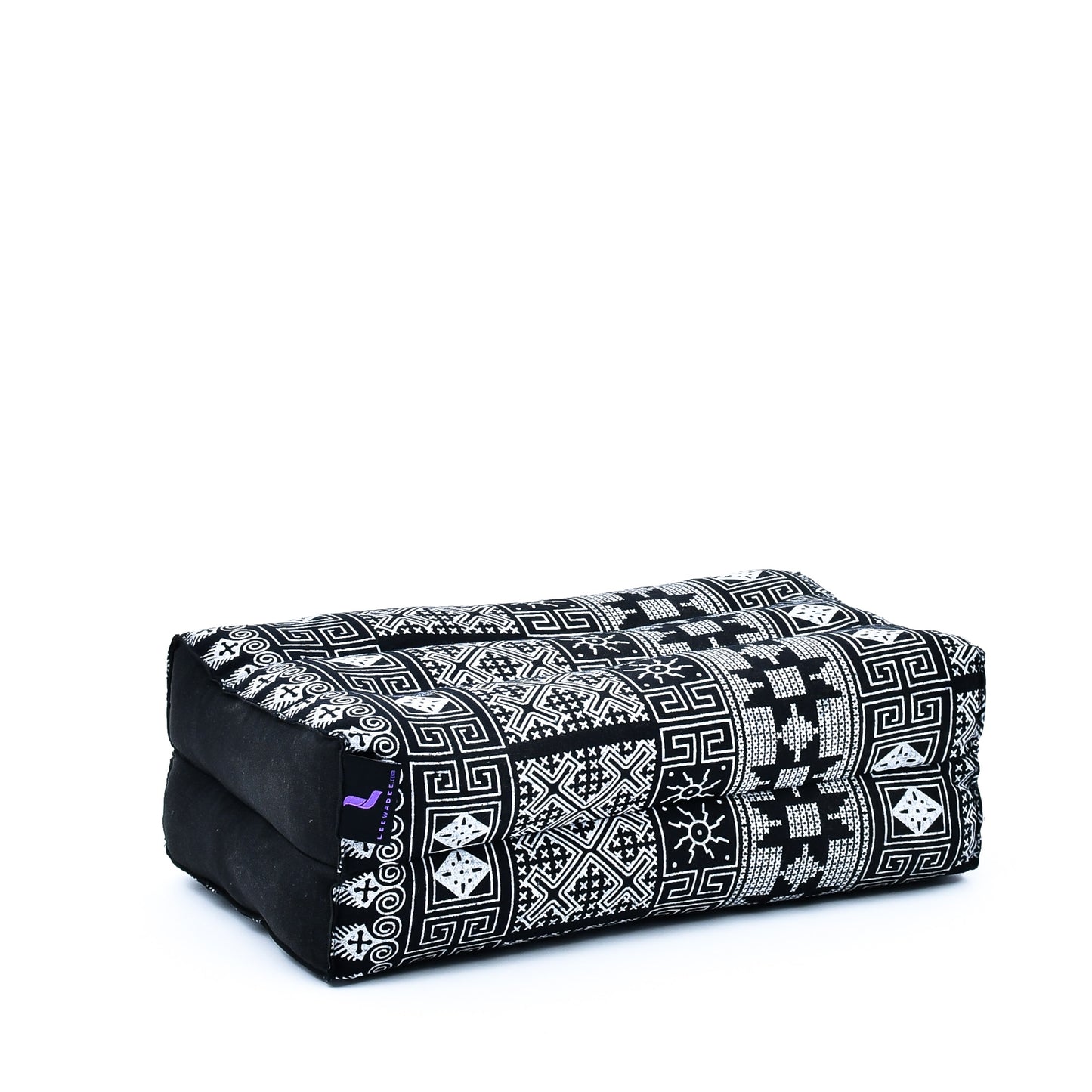 Kapok Yoga Block Cushion – Firm Meditation & Yoga Cushion with Cotton Cover, Cbt4 - Black