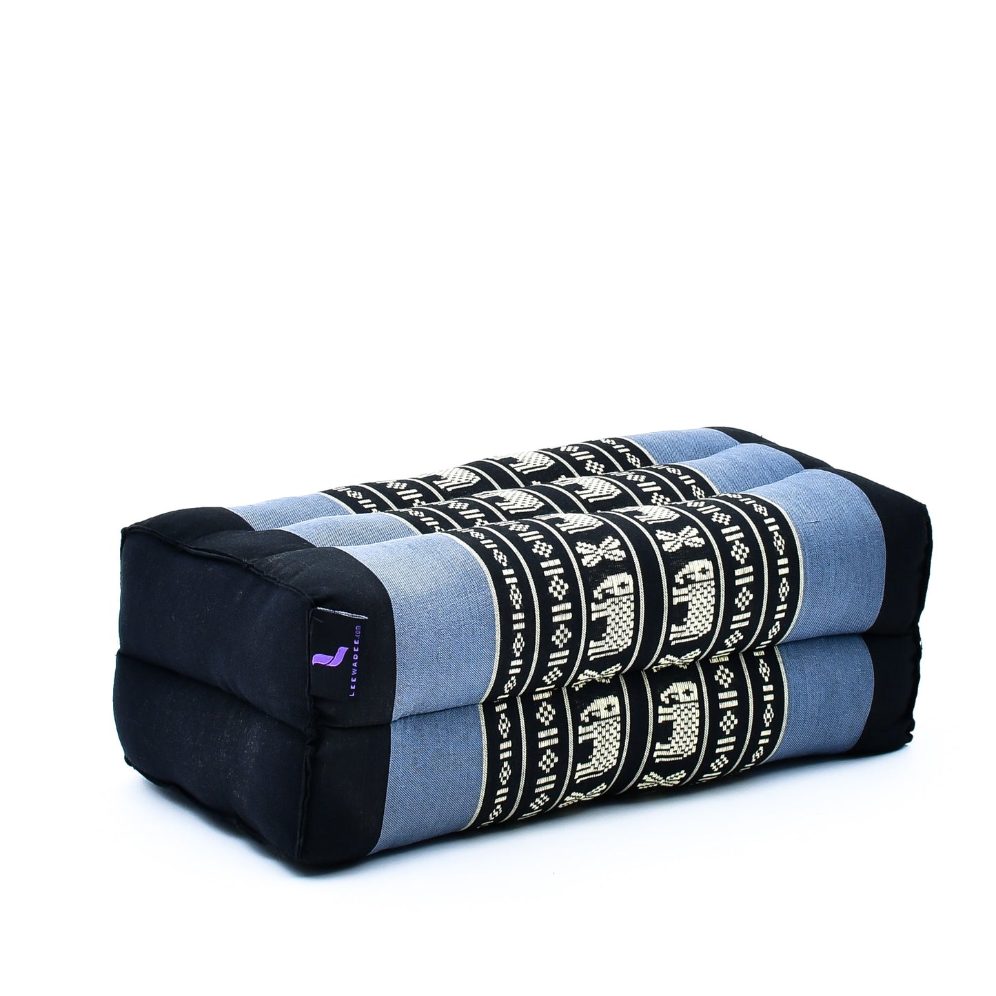 Kapok Yoga Block Cushion – Firm Meditation & Yoga Cushion with Cotton Cover, Sf15 - Blue