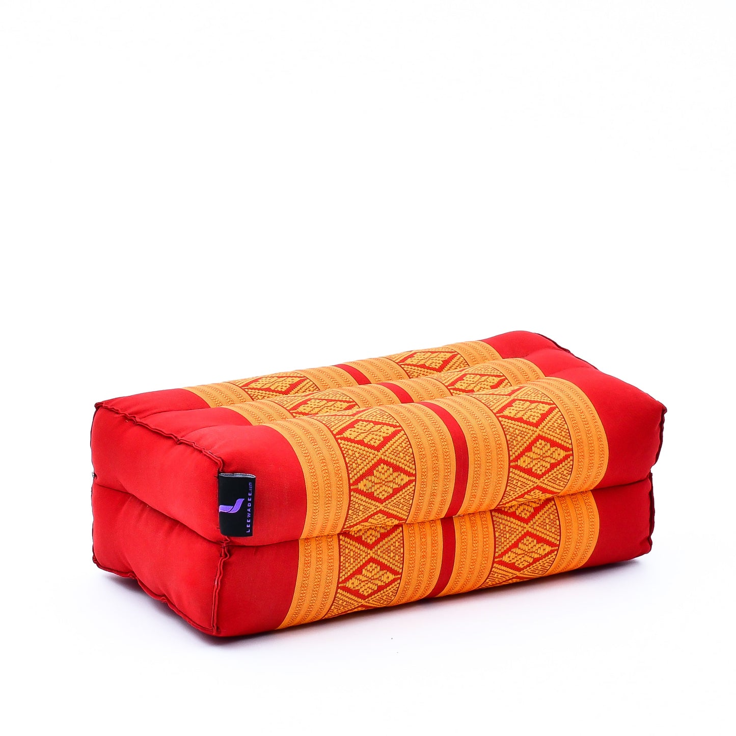 Kapok Yoga Block Cushion – Firm Meditation & Yoga Cushion with Cotton Cover, Sf02 - Orange
