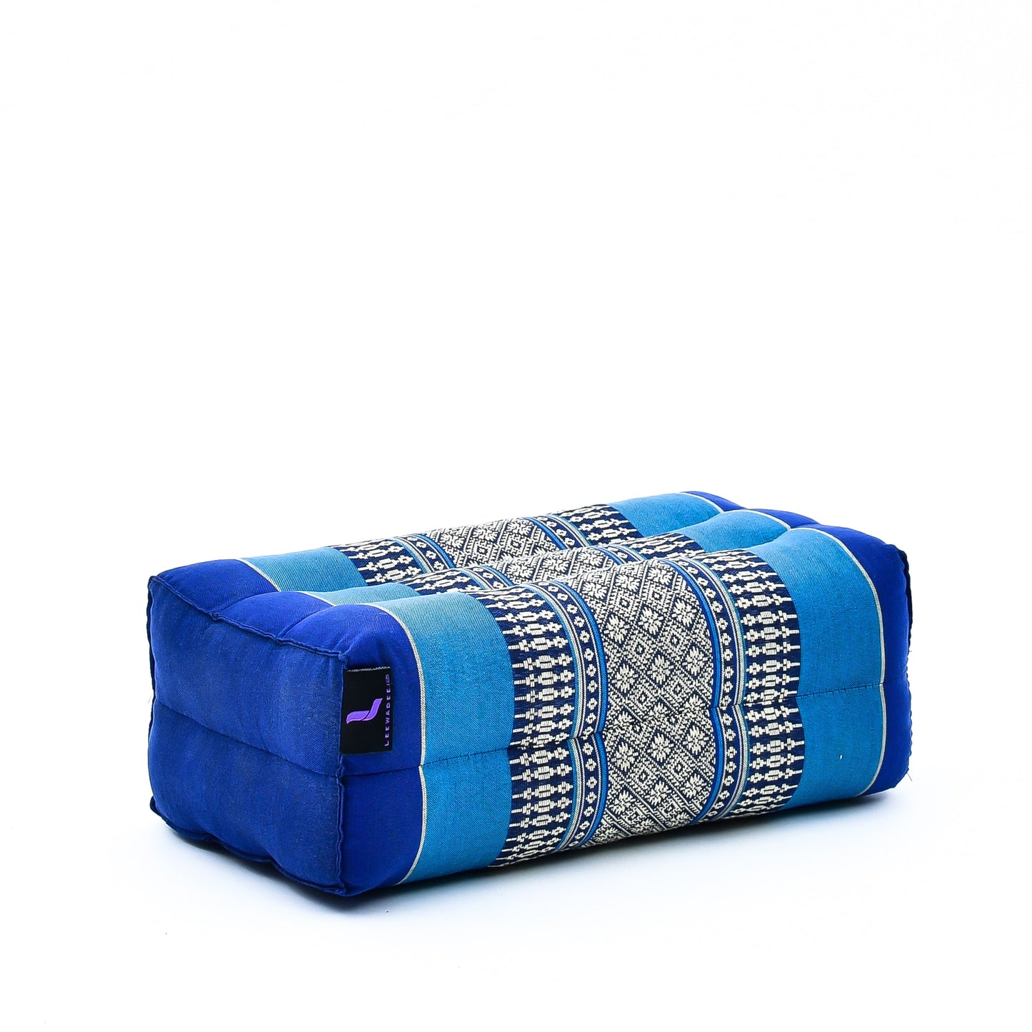 Kapok Yoga Block Cushion – Firm Meditation & Yoga Cushion with Cotton Cover, Sf28 - Blue