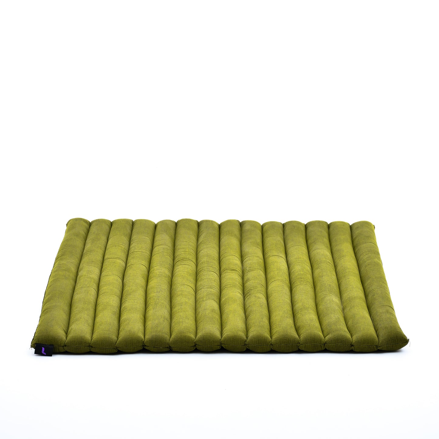 Large Kapok Zabuton Meditation Cushion – Rectangular Floor Mat with Cotton Cover, Cl23 - Green
