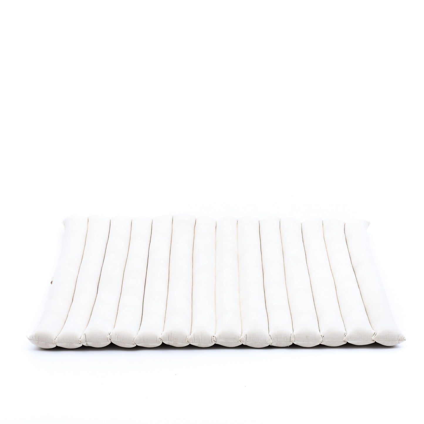 Large Kapok Zabuton Meditation Cushion – Rectangular Floor Mat with Cotton Cover, Cl01 - Ecru