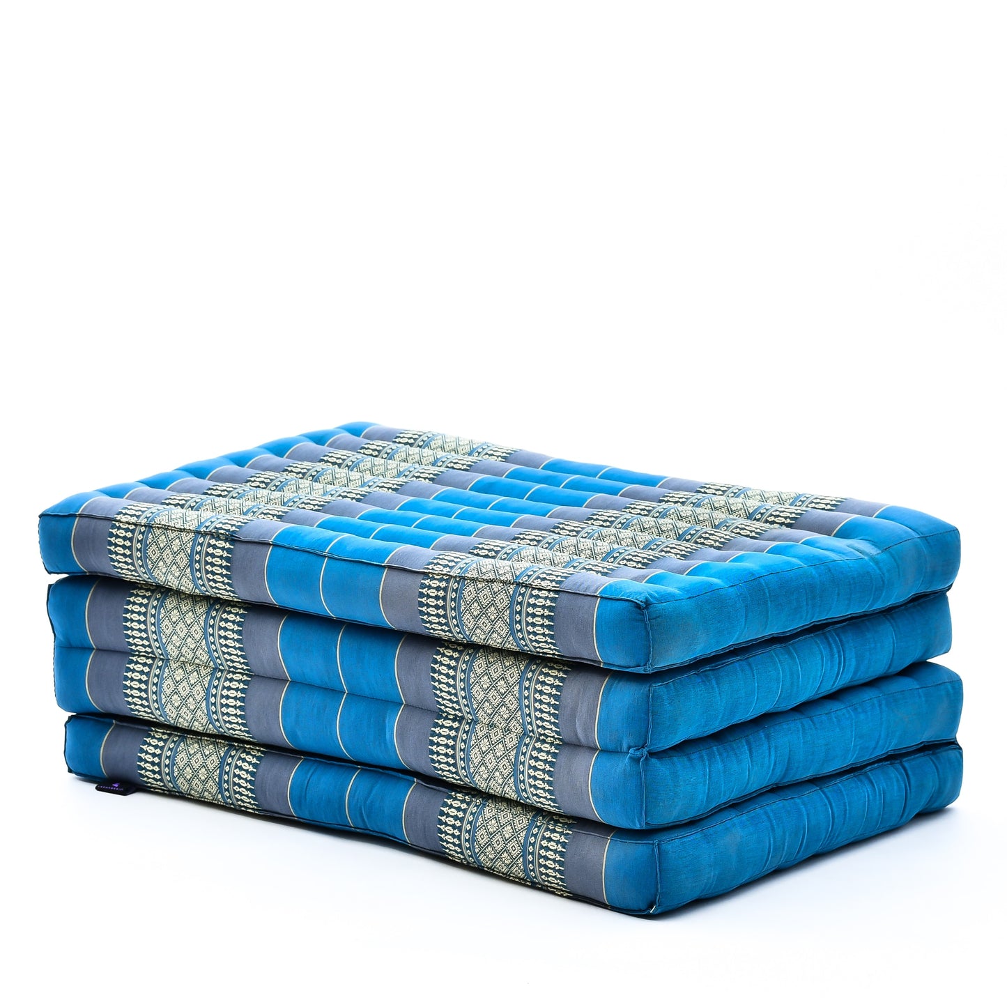 Kapok Folding Mattress – Thick Cotton Padded Guest Bed for Home, Sleeping & Mindfulness Corner, Sf22 - Blue, M: 200x70 cm