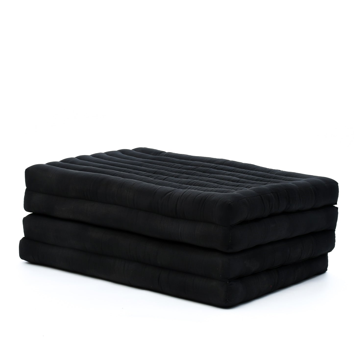 Kapok Folding Mattress – Thick Cotton Padded Guest Bed for Home, Sleeping & Mindfulness Corner, Cl02 - Black, M: 200x70 cm