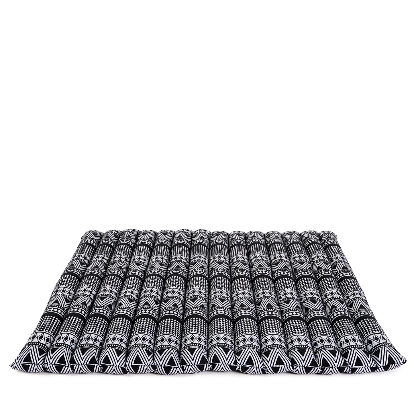 Large Kapok Zabuton Meditation Cushion – Rectangular Floor Mat with Cotton Cover, Cbt3 - Black