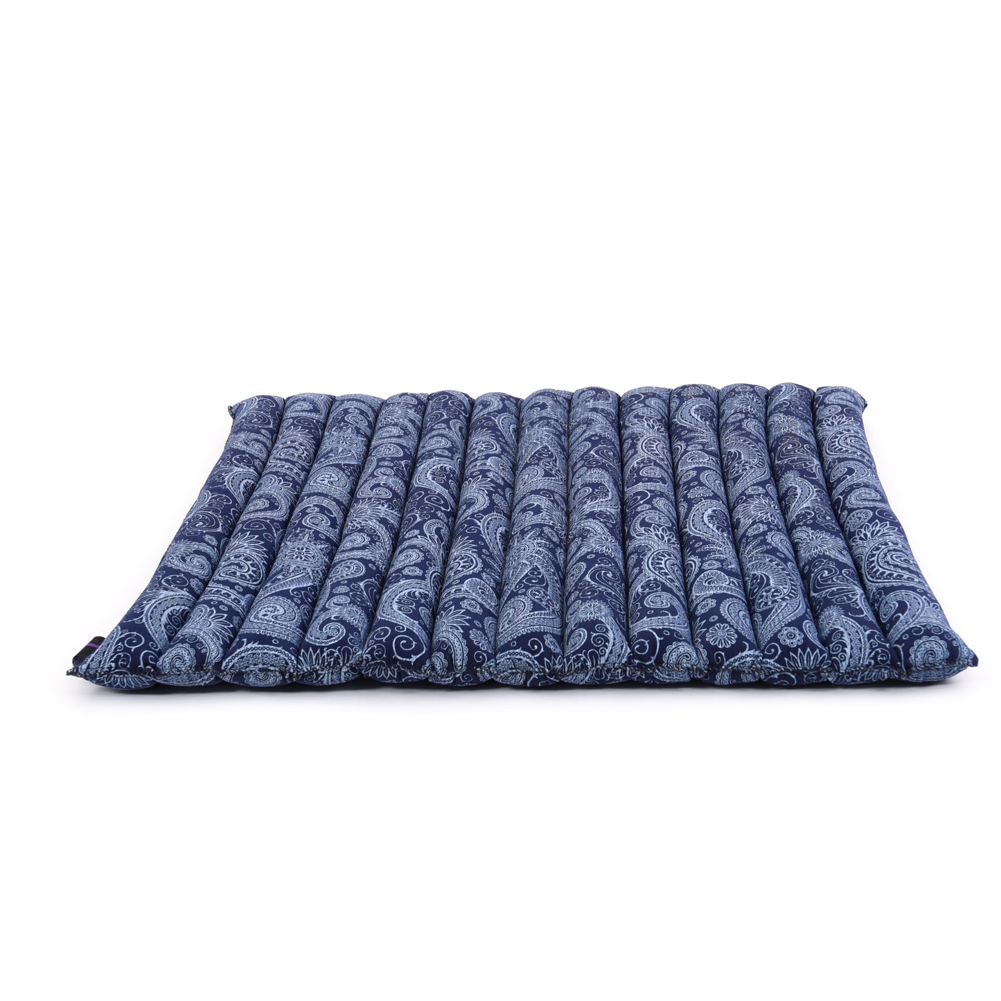 Large Kapok Zabuton Meditation Cushion – Rectangular Floor Mat with Cotton Cover, Cbt1 - Blue