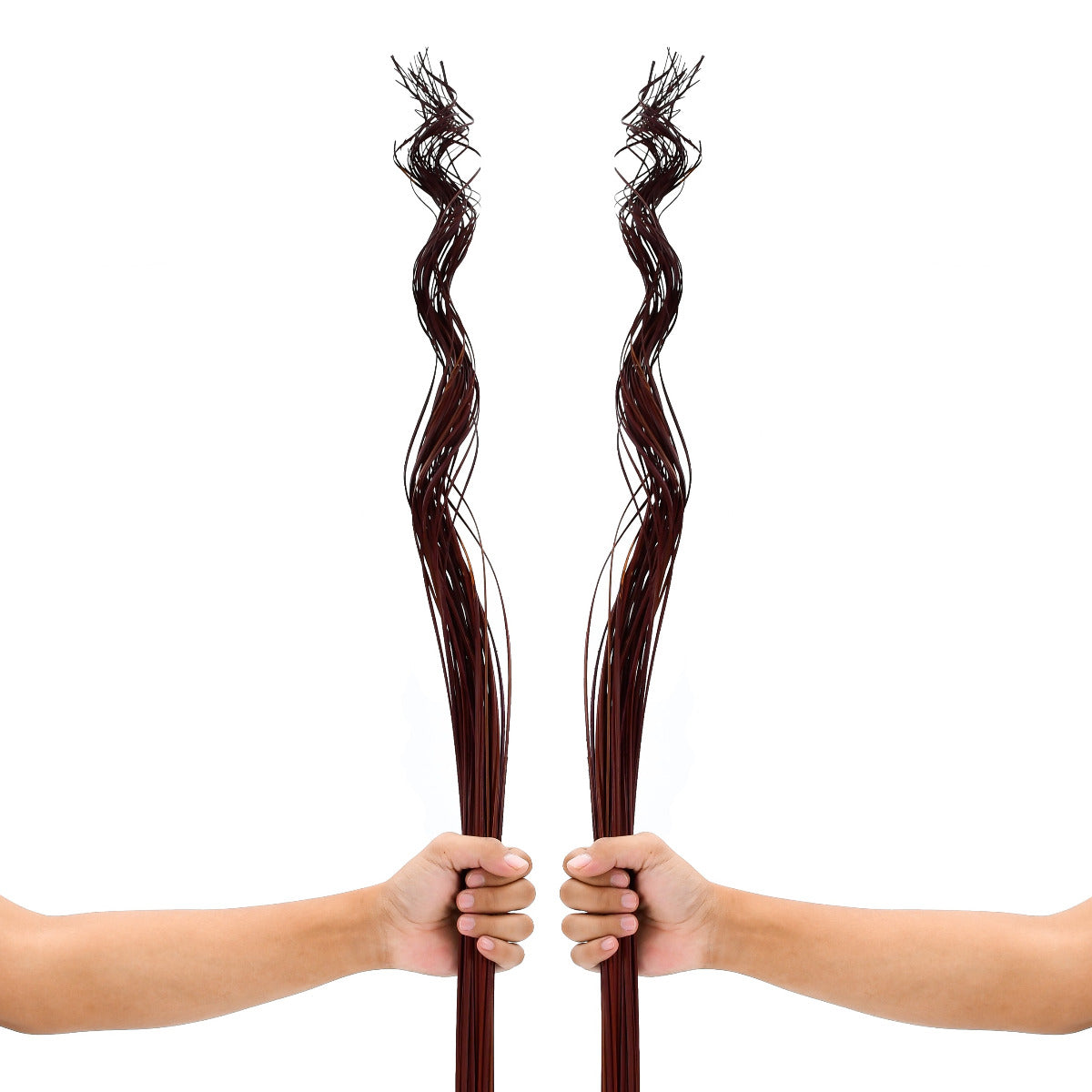 2-Pack Rattan Sticks for Floor Vases – Natural Decorative Twigs ( 8 per Bundle), bordeaux, Branches