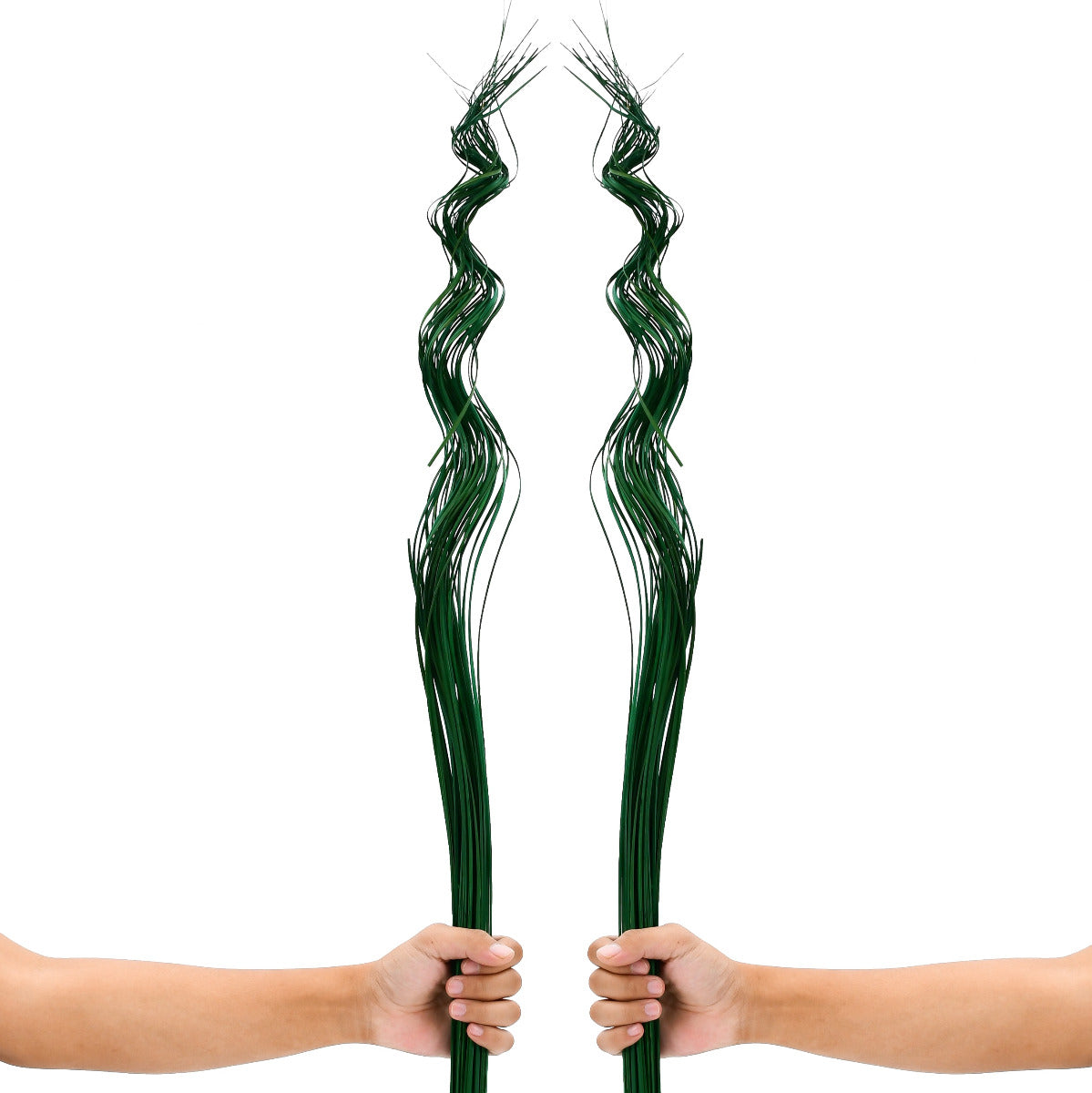 2-Pack Rattan Sticks for Floor Vases – Natural Decorative Twigs ( 8 per Bundle), dark green, Branches