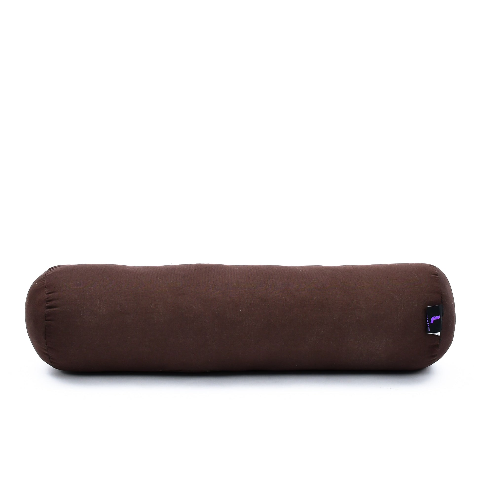 Yoga Roll Cushion – Compact Kapok Bolster & Meditation Pillow with Cotton Cover, Cl17 - Brown