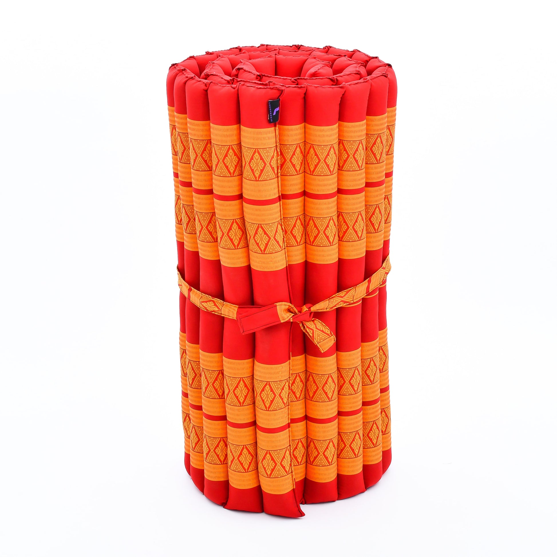 Kapok Roll-Up Mattress – Foldable Sleeping & Relax Mat with Cotton Cover for Home & Outdoor Use, Sf02 - Orange, M: 190x70 cm
