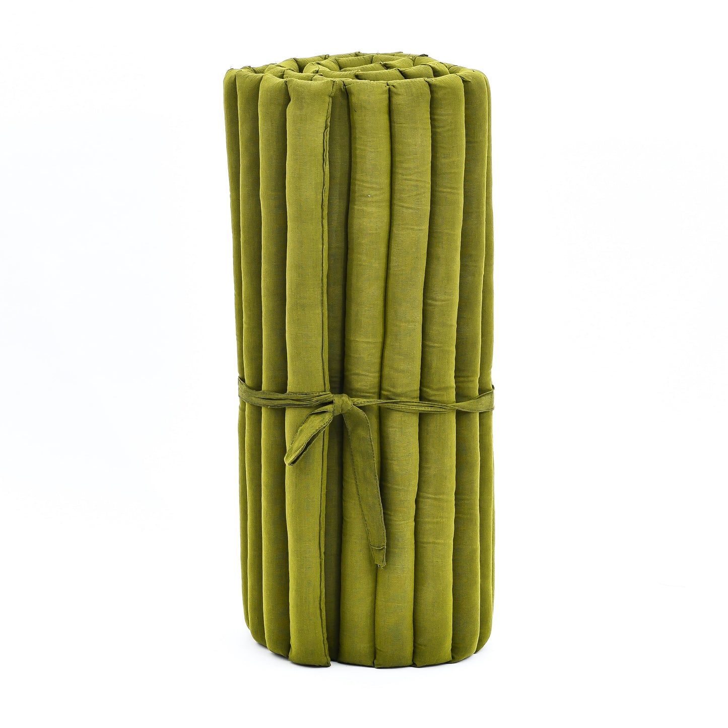 Kapok Roll-Up Mattress – Foldable Sleeping & Relax Mat with Cotton Cover for Home & Outdoor Use, Cl23 - Green, M: 190x70 cm