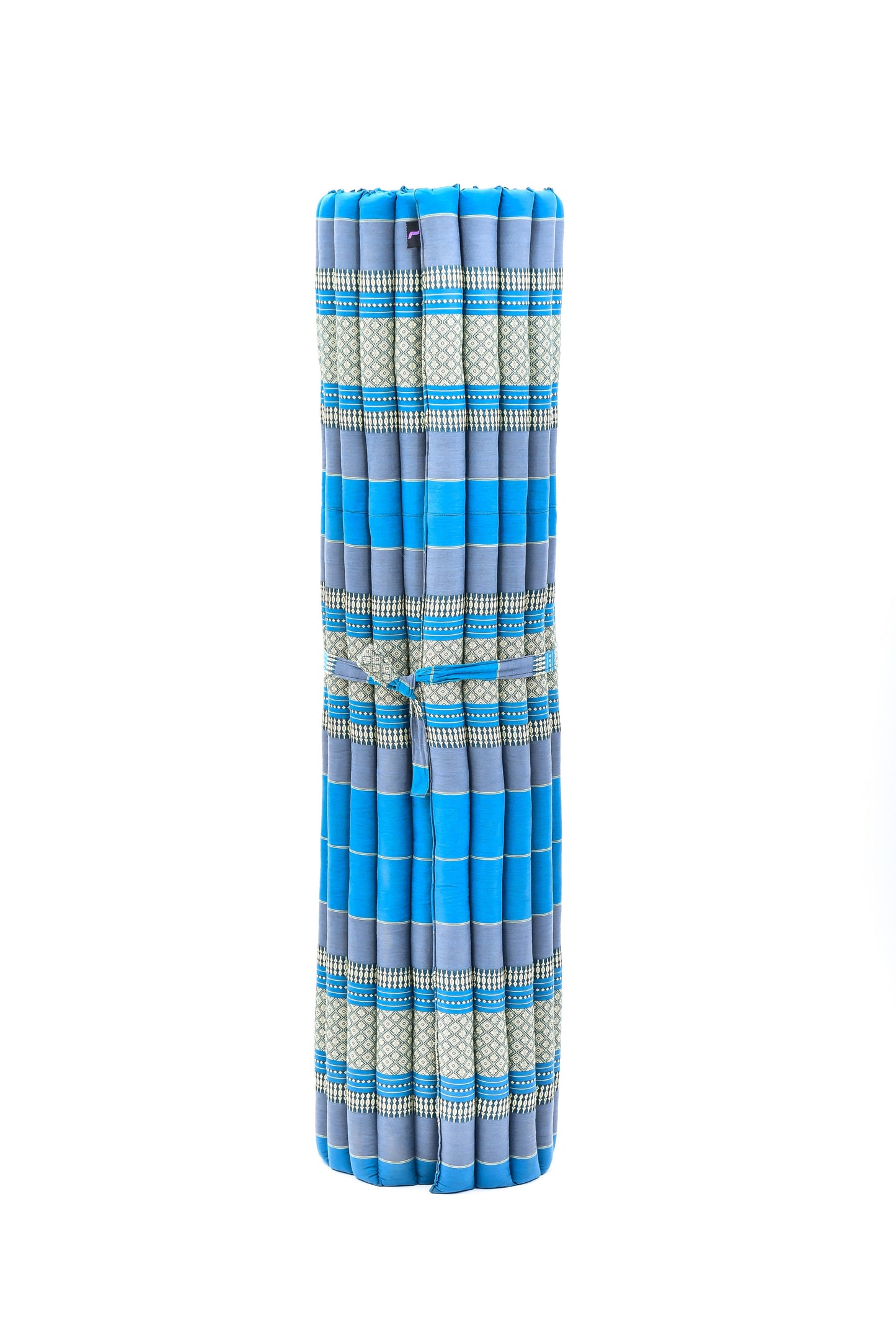 Kapok Roll-Up Mattress – Foldable Sleeping & Relax Mat with Cotton Cover for Home & Outdoor Use, Sf22 - Blue, XL: 190x145 cm