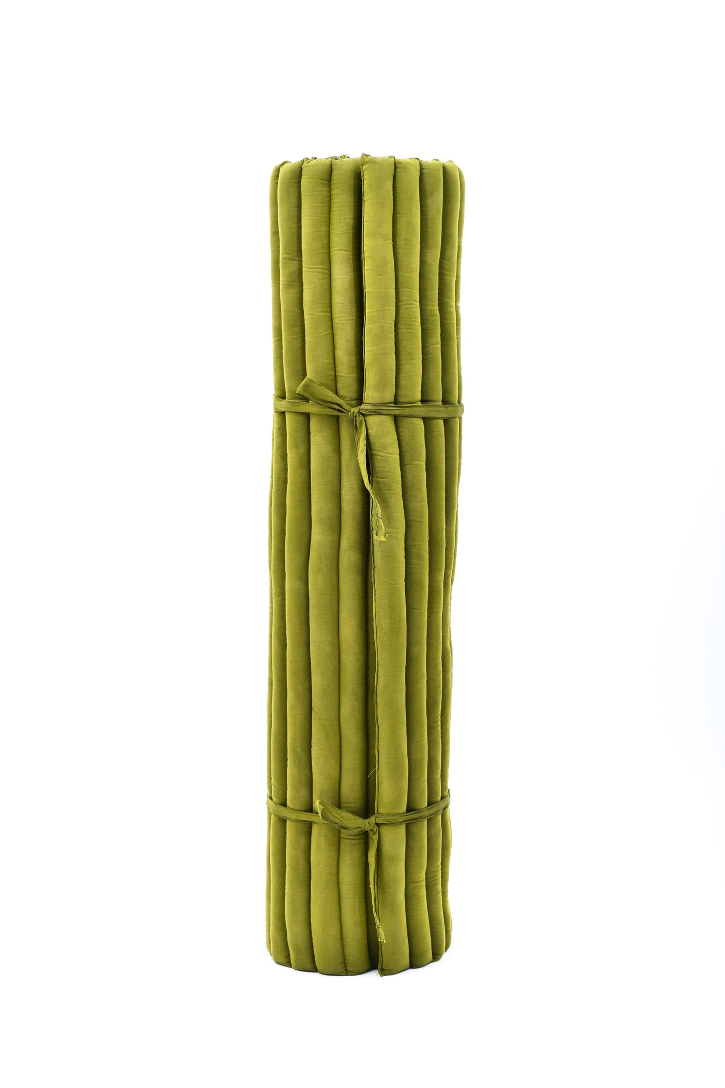 Kapok Roll-Up Mattress – Foldable Sleeping & Relax Mat with Cotton Cover for Home & Outdoor Use, Cl23 - Green, XL: 190x145 cm