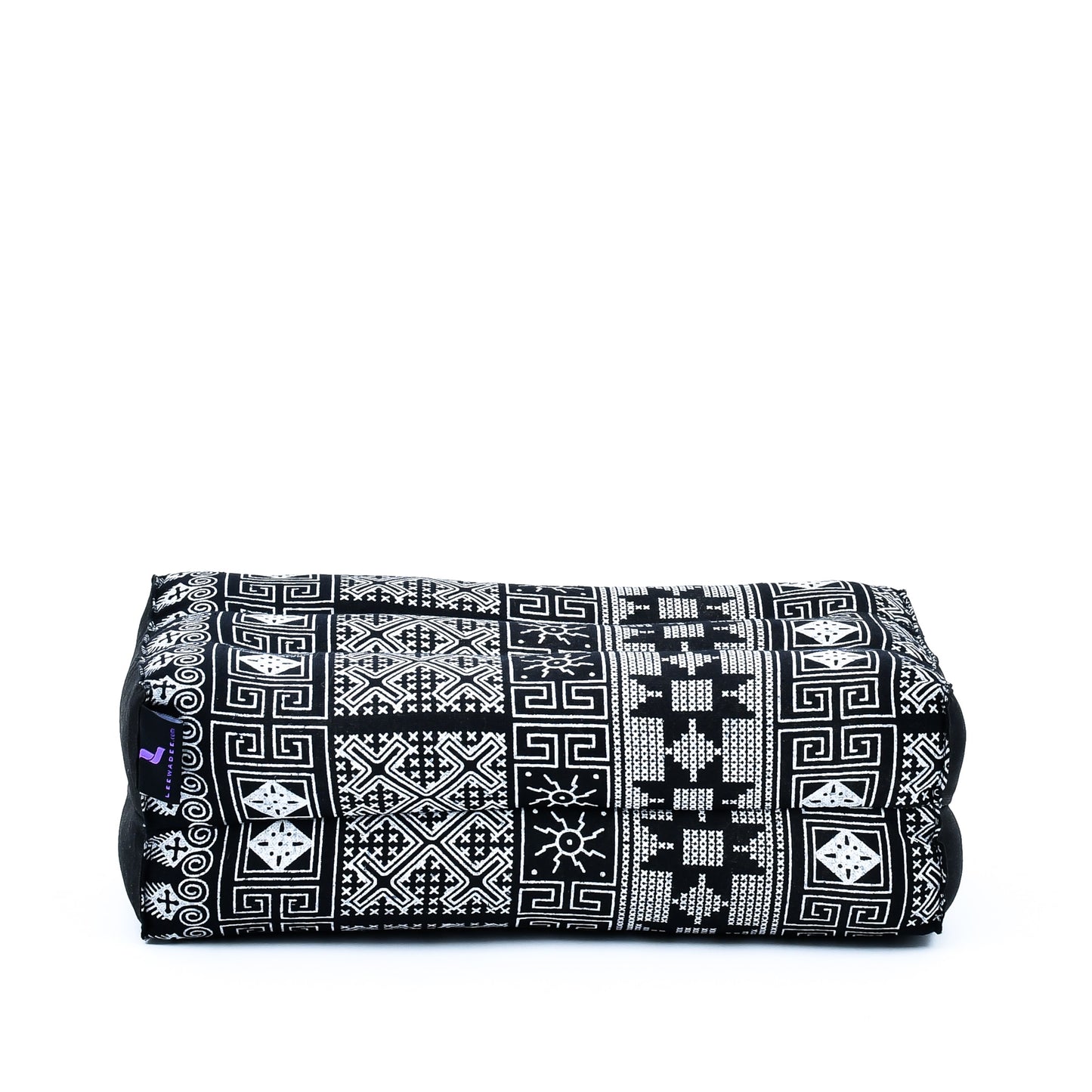 Kapok Yoga Block Cushions – 2-Piece Set of Firm Meditation & Yoga Cushions with Cotton Cover, Cbt4 - Black