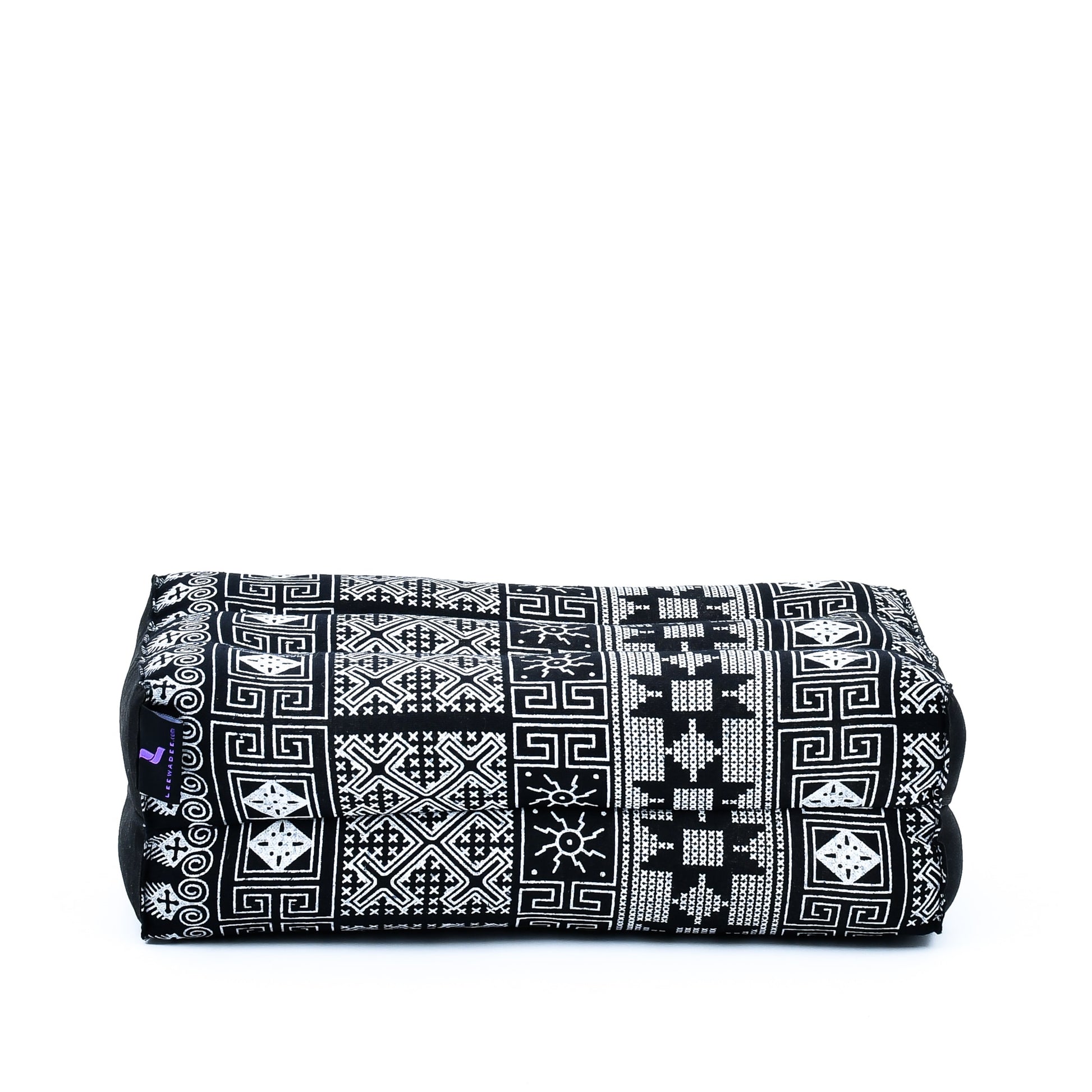 Kapok Yoga Block Cushions – 2-Piece Set of Firm Meditation & Yoga Cushions with Cotton Cover, Cbt4 - Black