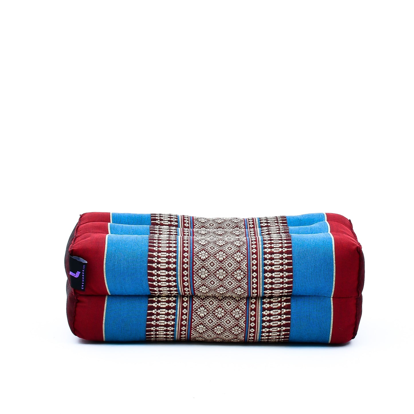 Kapok Yoga Block Cushion – Firm Meditation & Yoga Cushion with Cotton Cover, Sf27 - Blue, Red