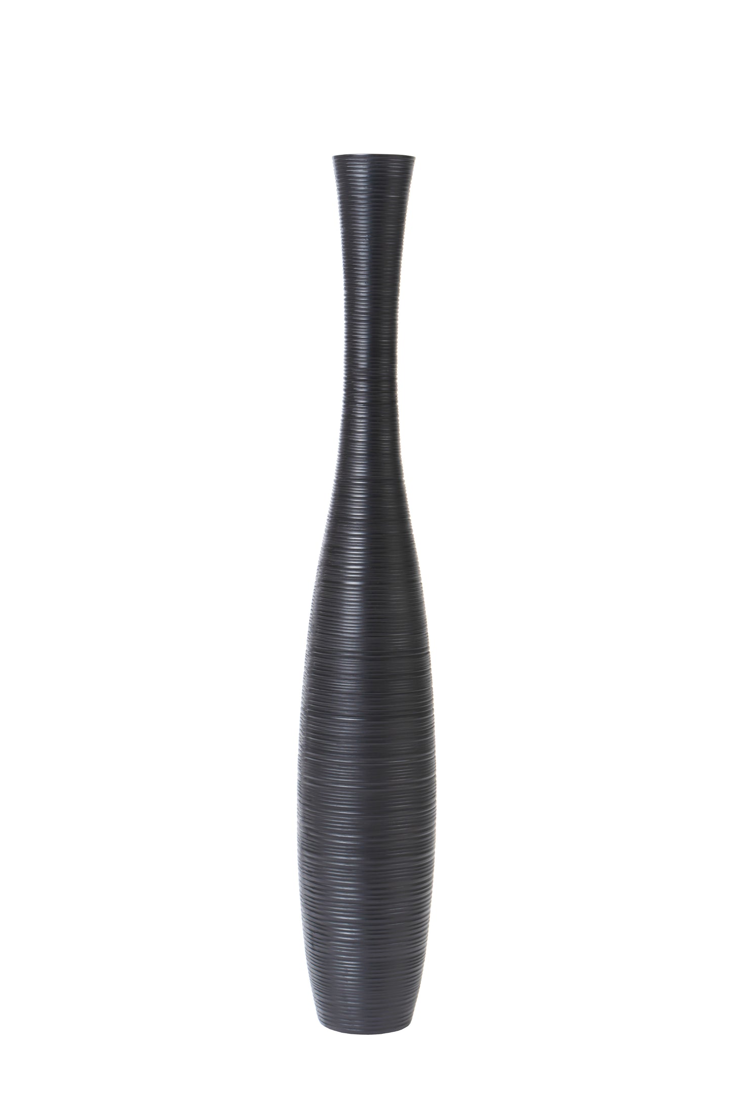 Large Resin Floor Vase – Stylish Waterproof Vase for Fresh & Dried Flowers, black, 105 cm