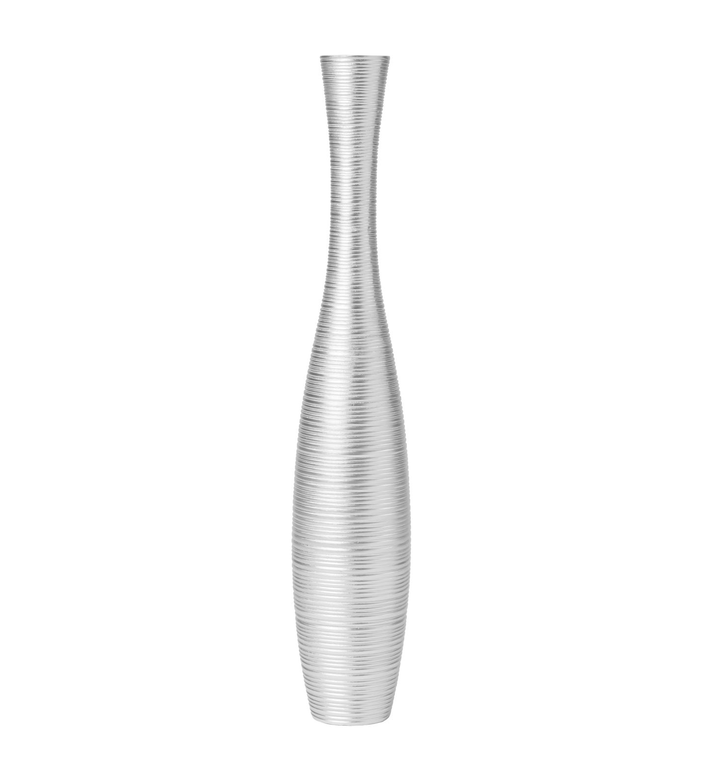 Large Resin Floor Vase – Stylish Waterproof Vase for Fresh & Dried Flowers, silver, 65 cm