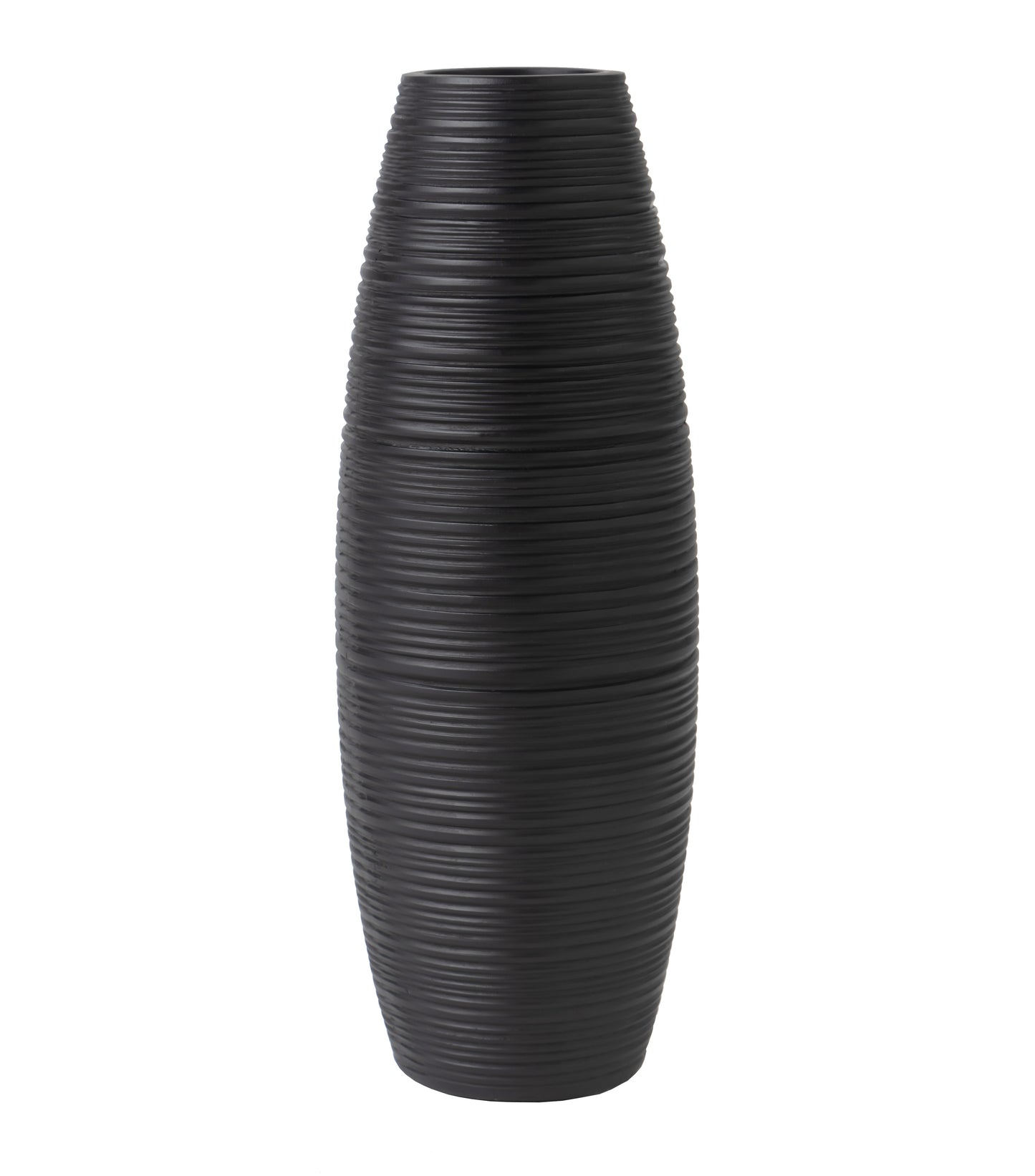 Compact Resin Vase – Stylish Waterproof Decorative Vase for Floor, Table or Shelf, black, 34 cm