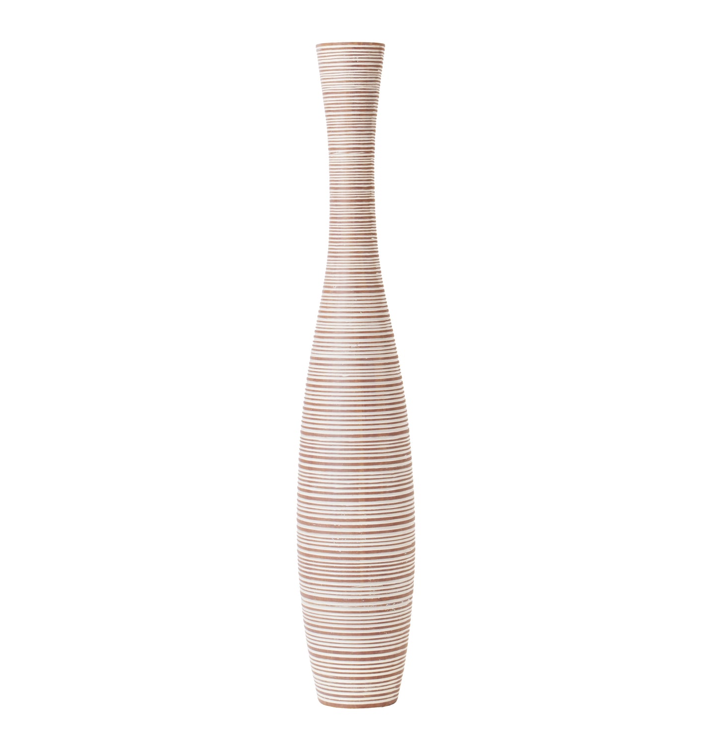 Large Resin Floor Vase – Stylish Waterproof Vase for Fresh & Dried Flowers, white wash, 65 cm