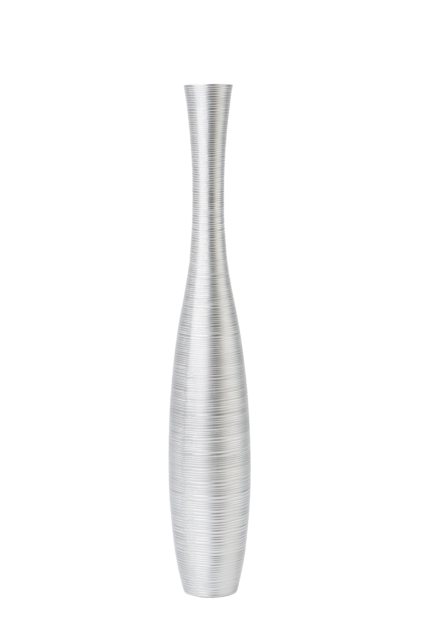 Large Resin Floor Vase – Stylish Waterproof Vase for Fresh & Dried Flowers, silver, 105 cm