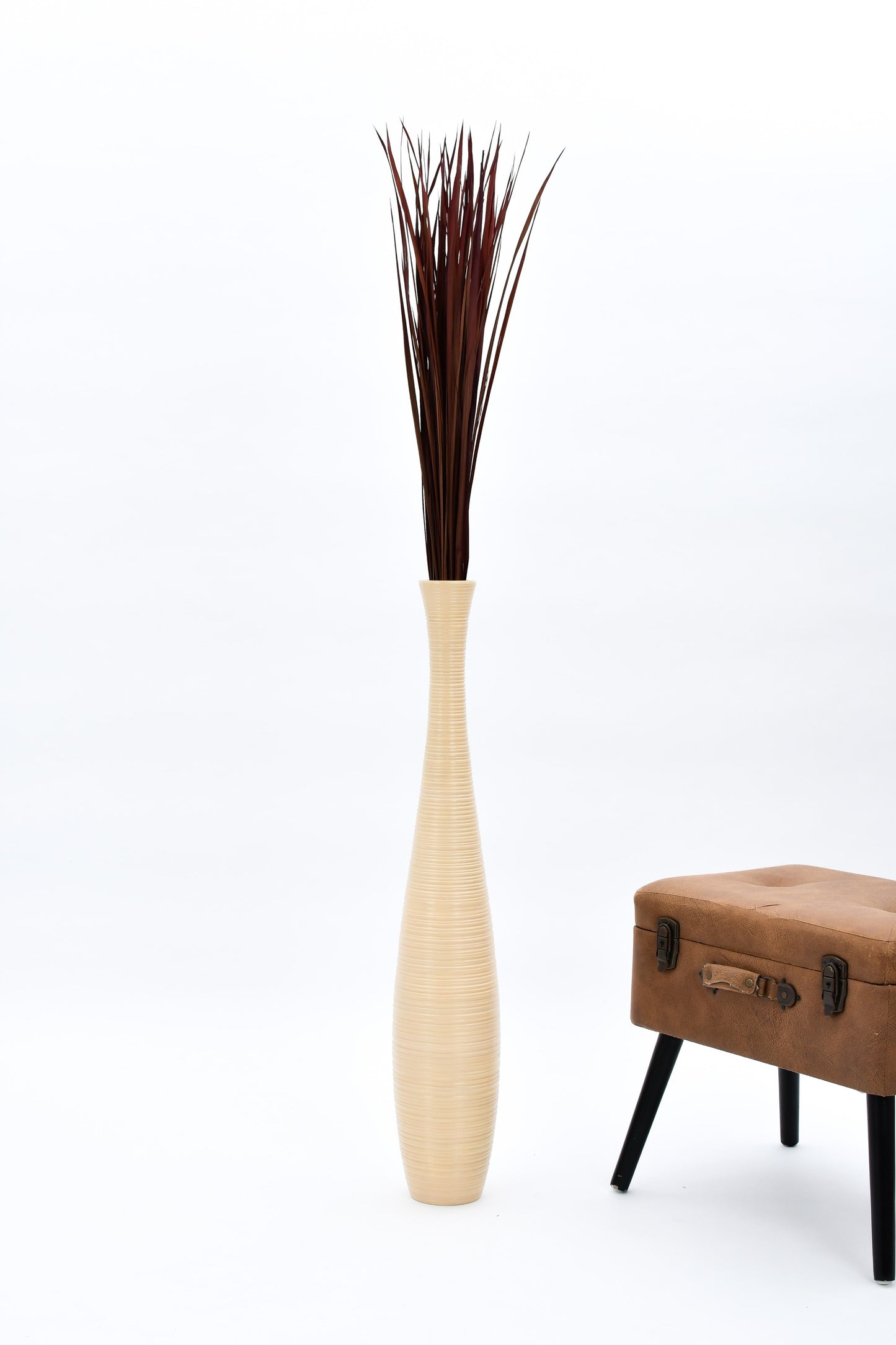 2-Pack Rattan Sticks for Floor Vases – Natural Decorative Twigs ( 8 per Bundle), bordeaux, Dried Grass