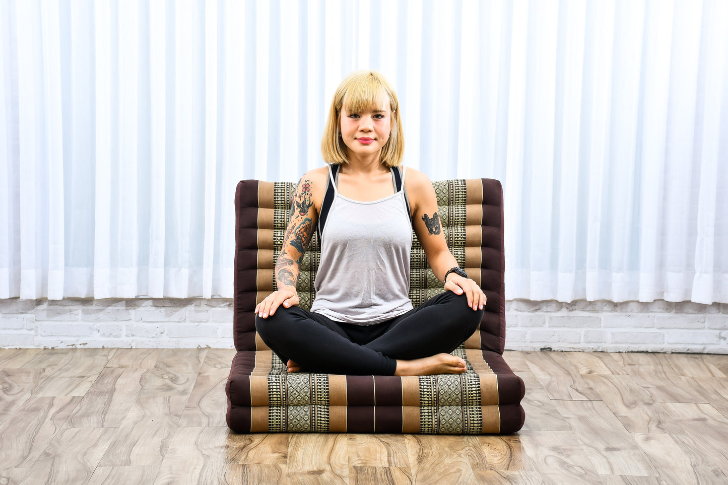 Kapok Folding Mattress – Thick Cotton Padded Guest Bed for Home, Sleeping & Mindfulness Corner, Sf10 - Brown, M: 200x70 cm