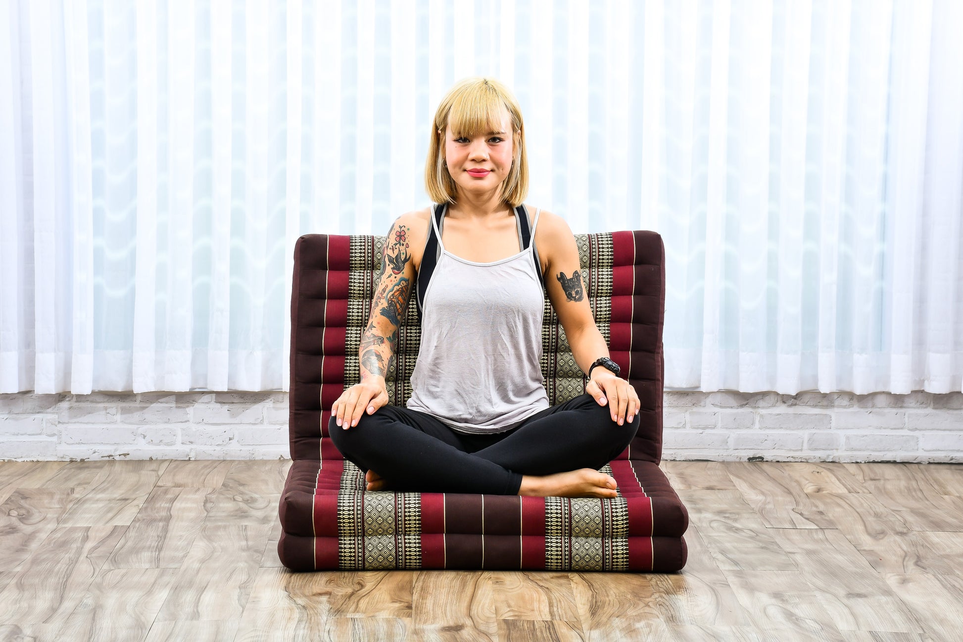 Kapok Folding Mattress – Thick Cotton Padded Guest Bed for Home, Sleeping & Mindfulness Corner, Sf19 - Red, Brown, M: 200x70 cm