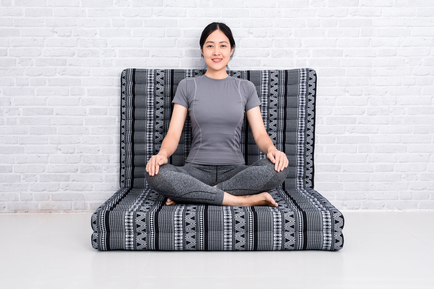 Kapok Folding Mattress – Thick Cotton Padded Guest Bed for Home, Sleeping & Mindfulness Corner, Cbt3 - Black, L: 200x100 cm