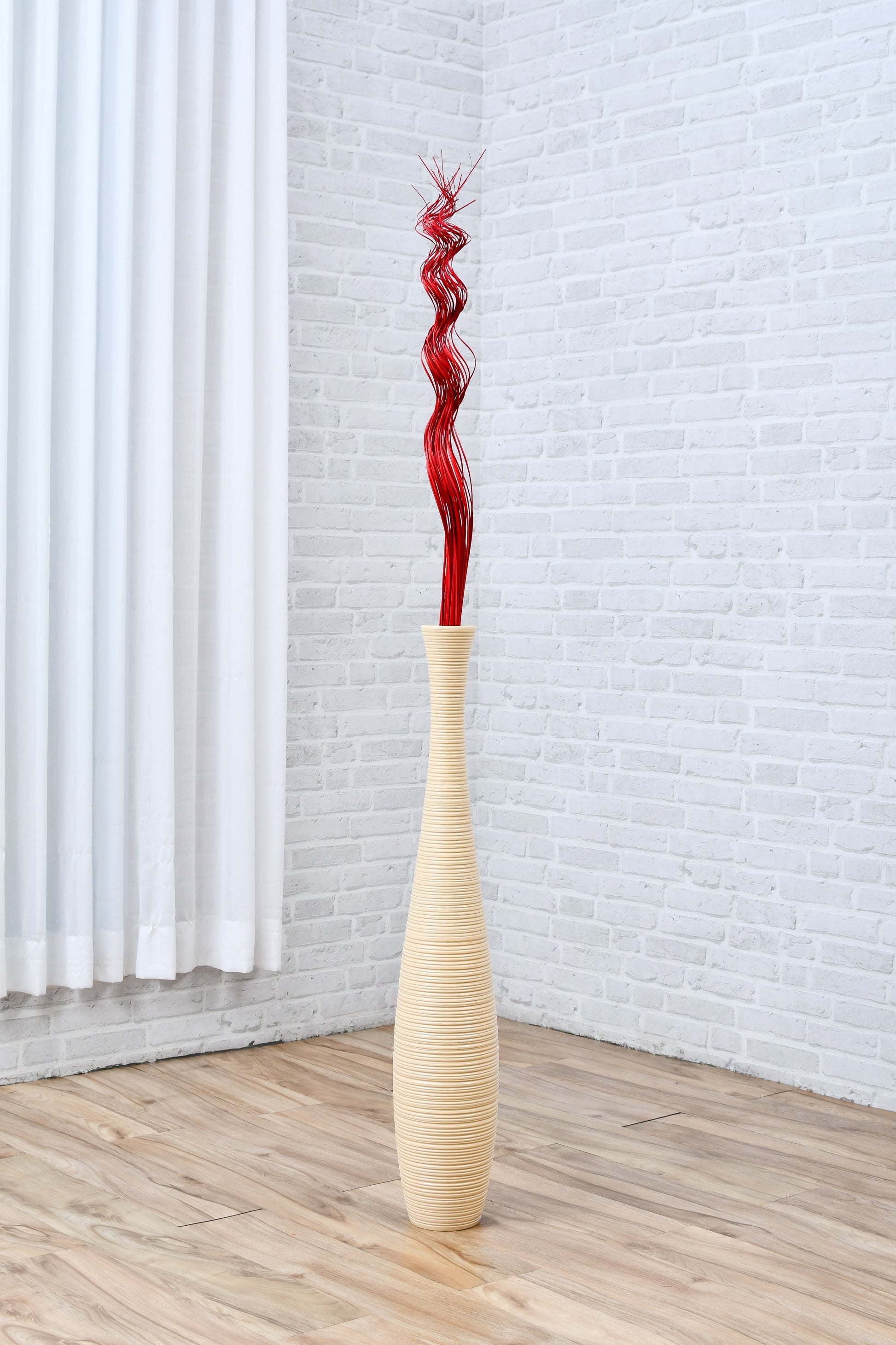 2-Pack Rattan Sticks for Floor Vases – Natural Decorative Twigs ( 8 per Bundle), red, Branches