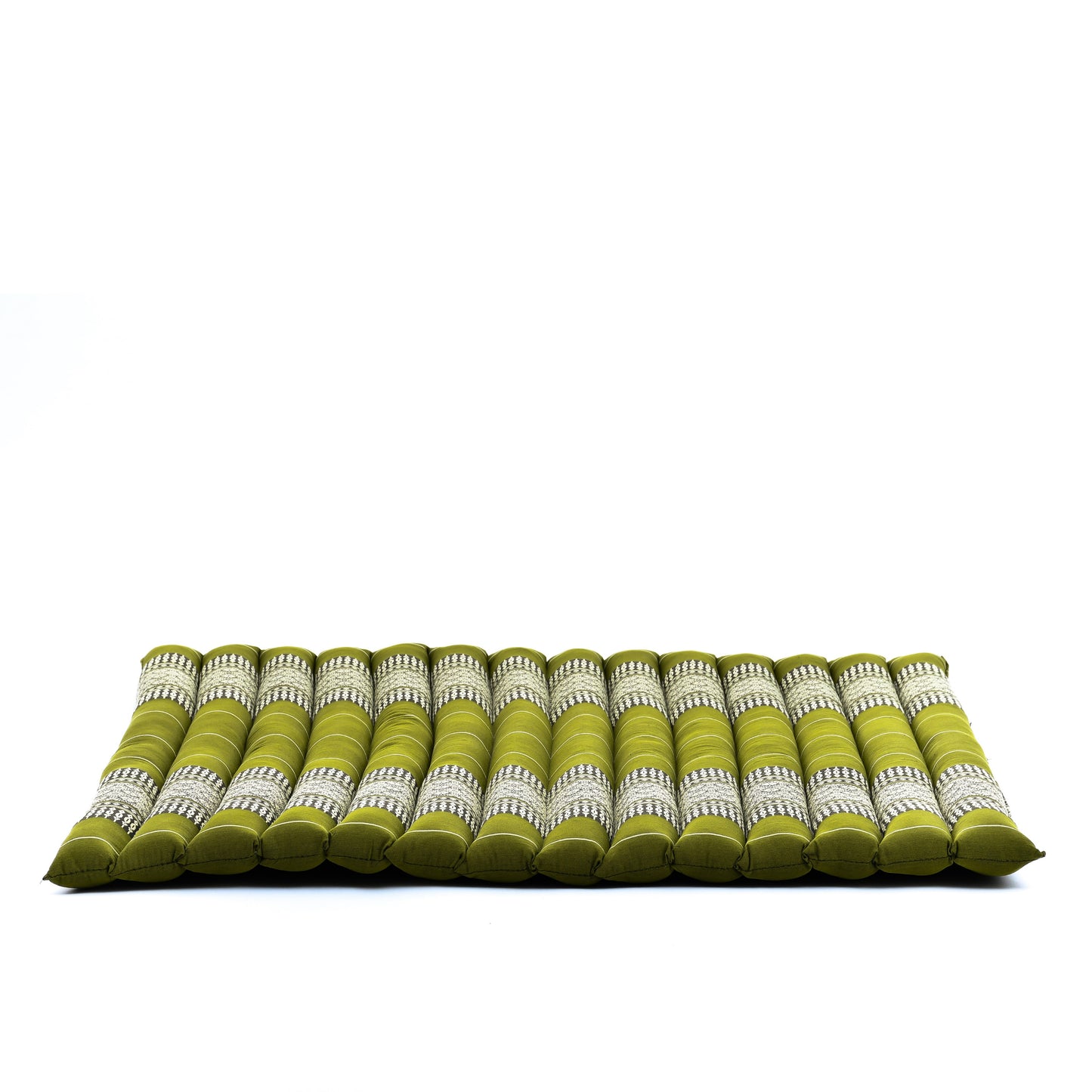 Large Kapok Zabuton Meditation Cushion – Rectangular Floor Mat with Cotton Cover, Sf17 - Green