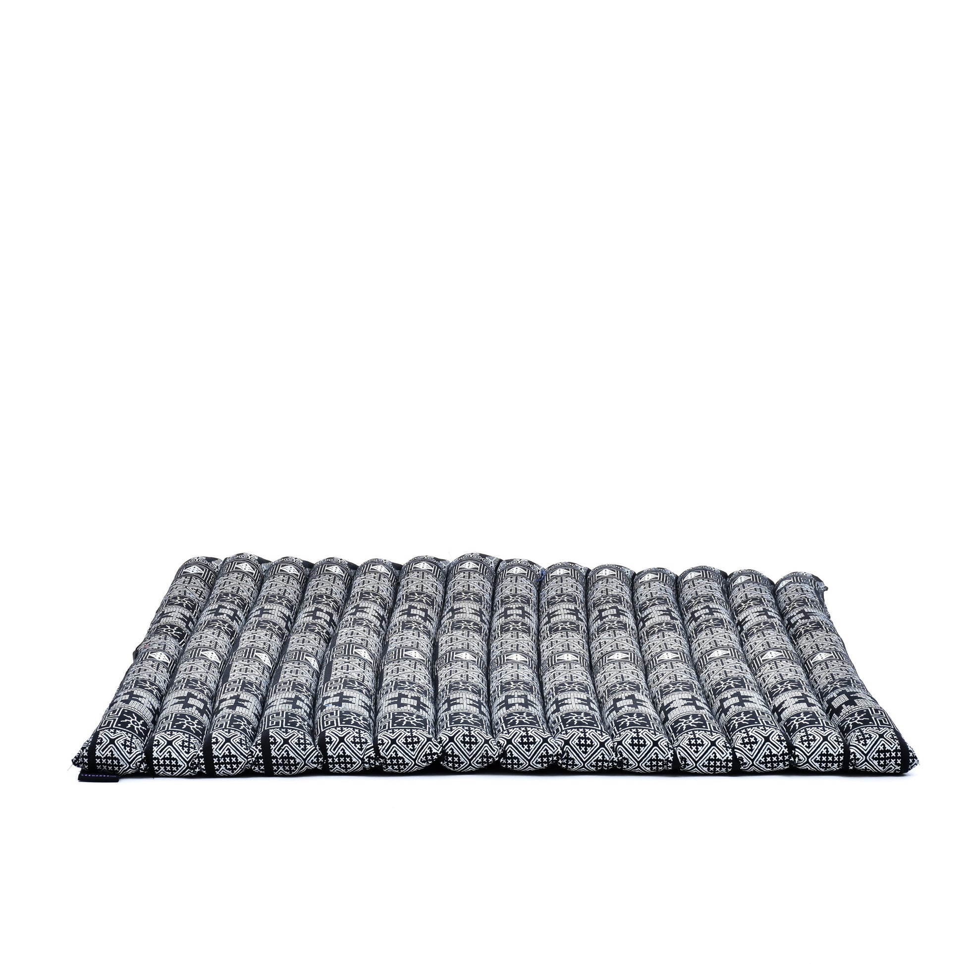Large Kapok Zabuton Meditation Cushion – Rectangular Floor Mat with Cotton Cover, Cbt4 - Black