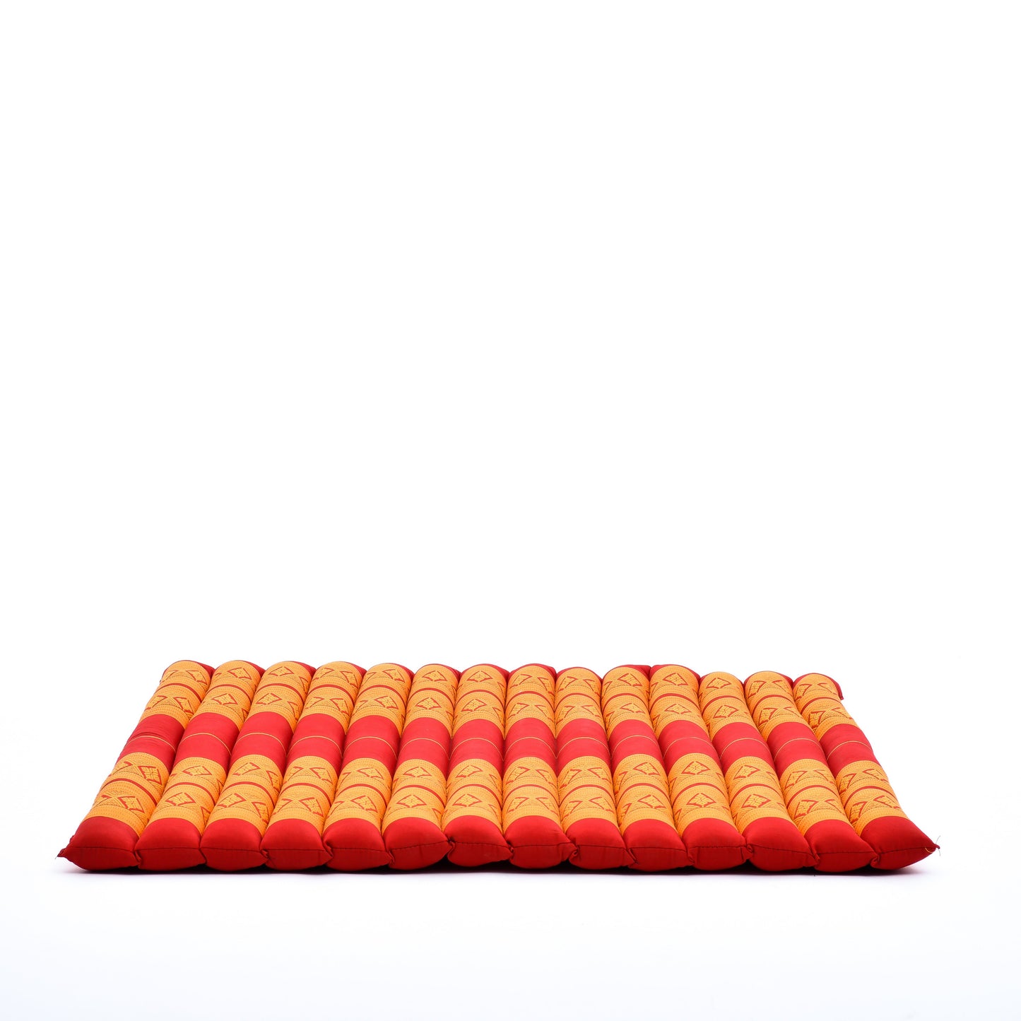 Large Kapok Zabuton Meditation Cushion – Rectangular Floor Mat with Cotton Cover, Sf02 - Orange