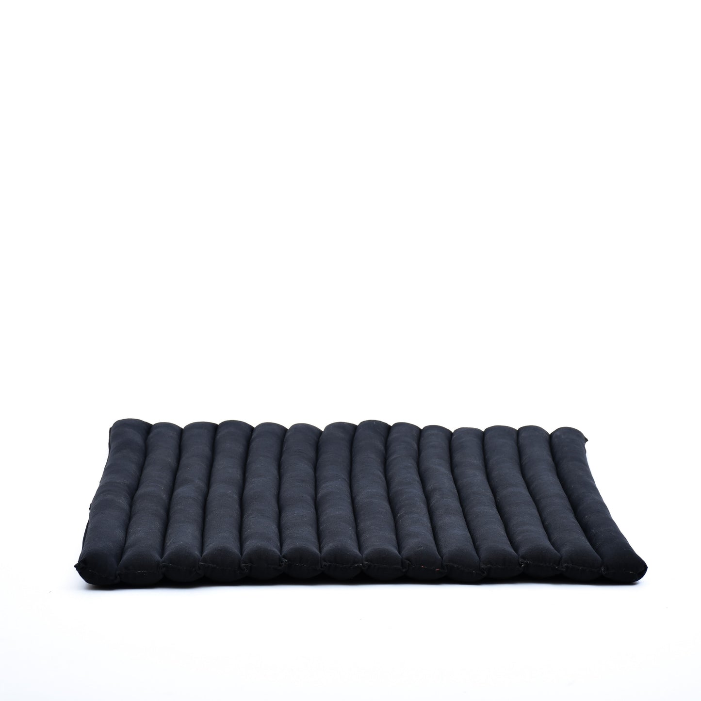 Large Kapok Zabuton Meditation Cushion – Rectangular Floor Mat with Cotton Cover, Cl02 - Black