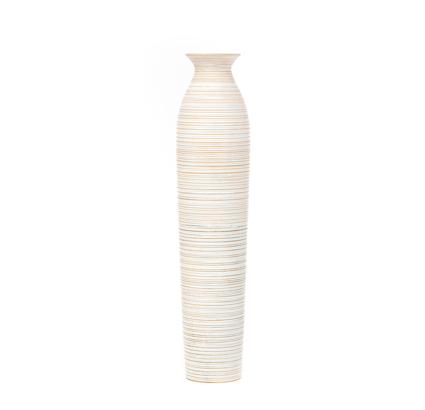 Large Mango Wood Floor Vase – Handcrafted Decorative Highlight from Thailand, 85 cm
