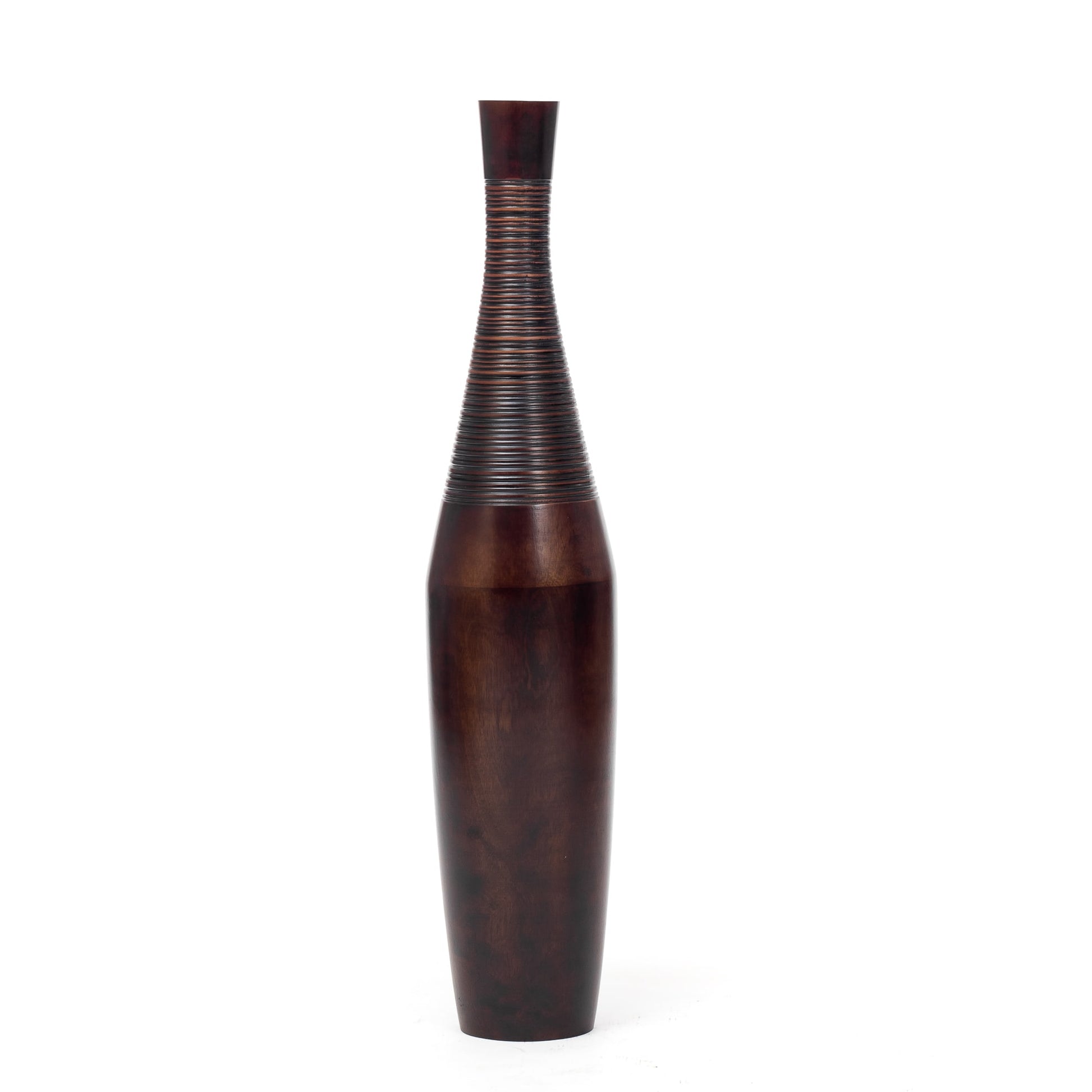 Large Mango Wood Floor Vase – Handcrafted Decorative Highlight from Thailand, 85 cm