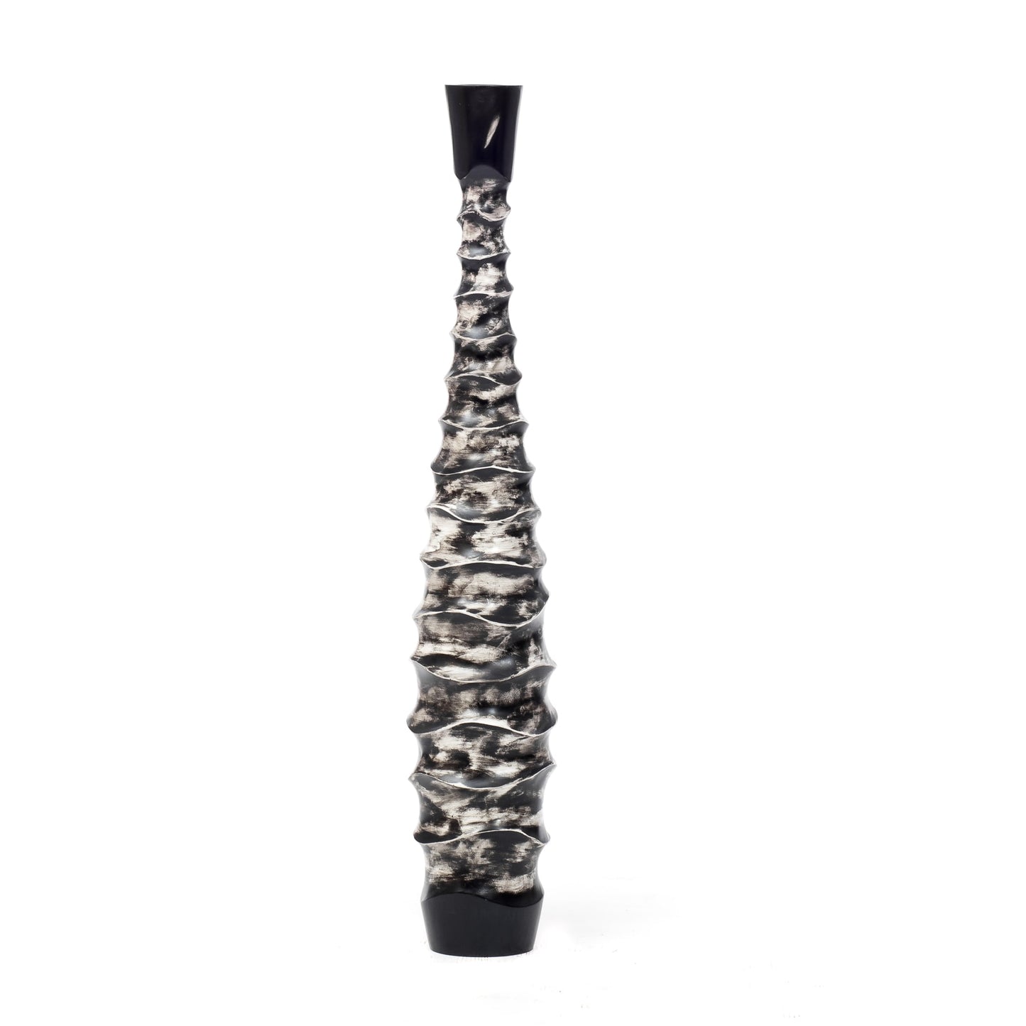 Große Bodenvase aus Mangoholz - Handgefertigtes Deko-Highlight aus Thailand
