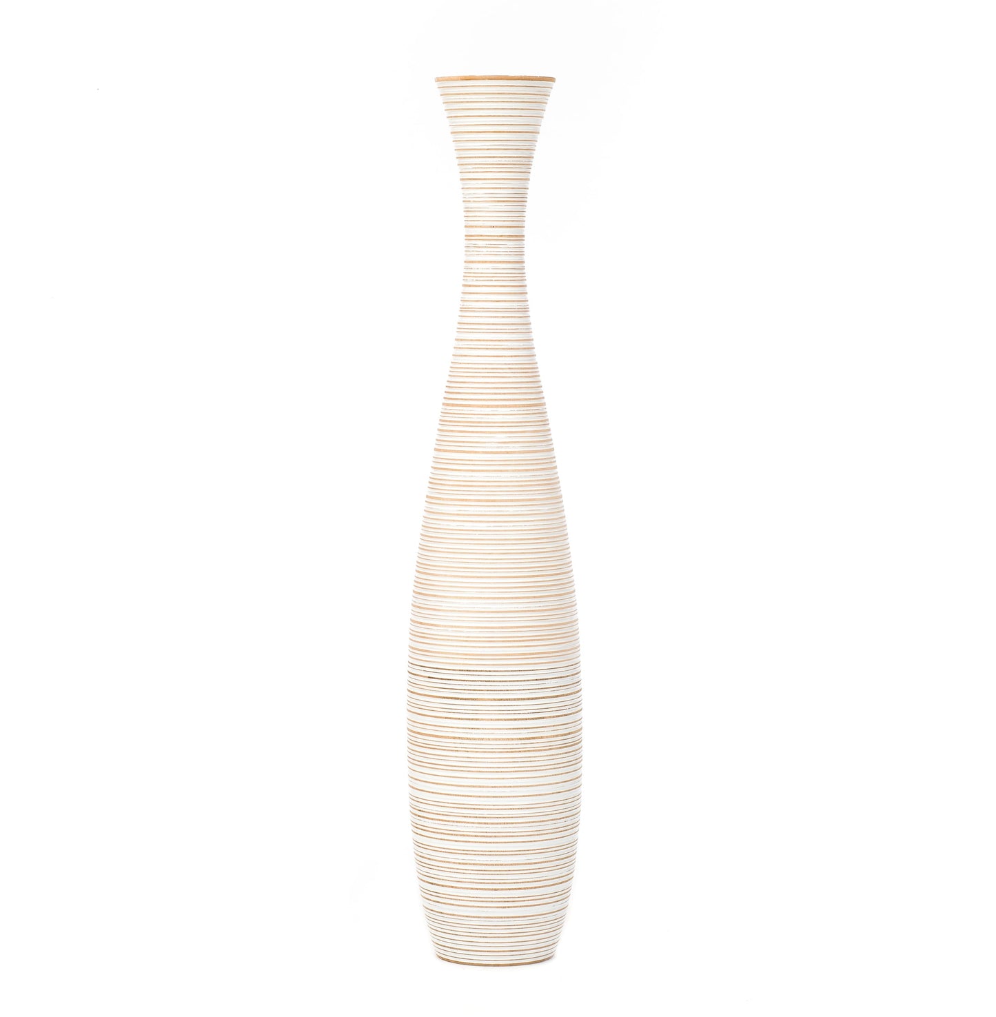 Large Mango Wood Floor Vase – Handcrafted Decorative Highlight from Thailand, 105 cm